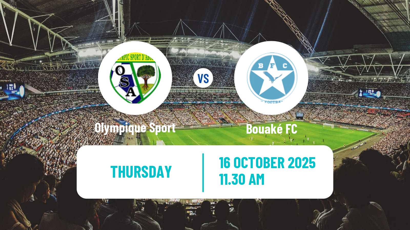 Football Cote d`Ivoire Ligue 1 Olympique Sport - Bouaké