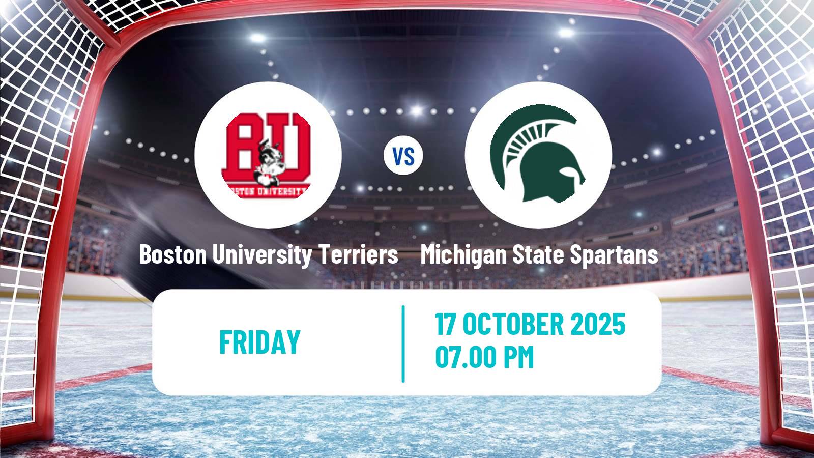 Hockey NCAA Hockey Boston University Terriers - Michigan State Spartans