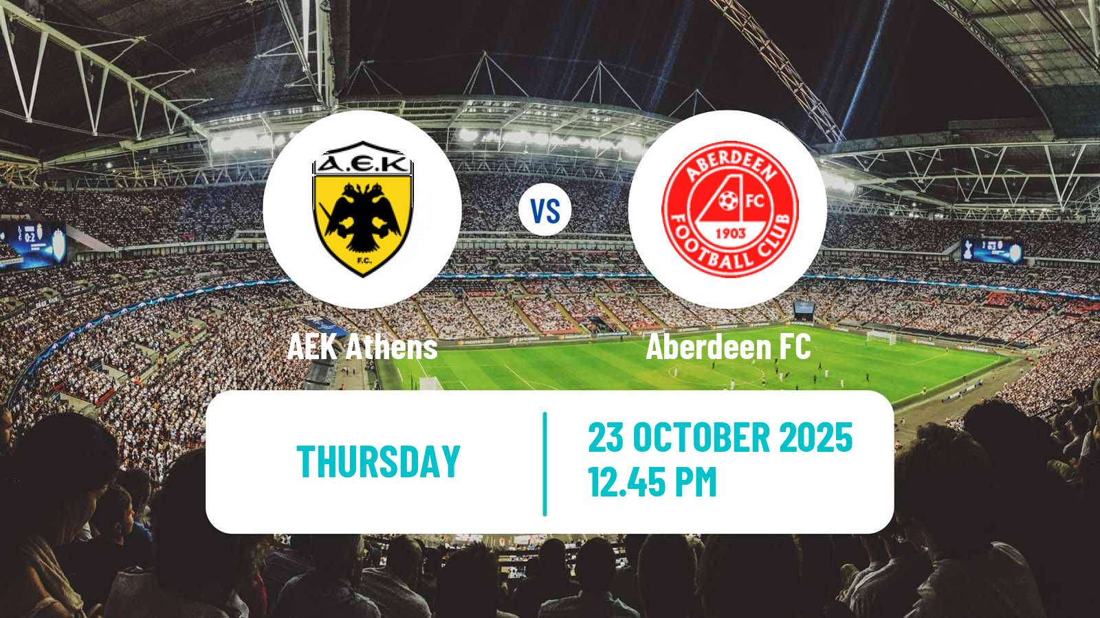 Football UEFA Europa Conference League AEK Athens - Aberdeen Football UEFA Europa Conference League AEK Athens - Aberdeen
