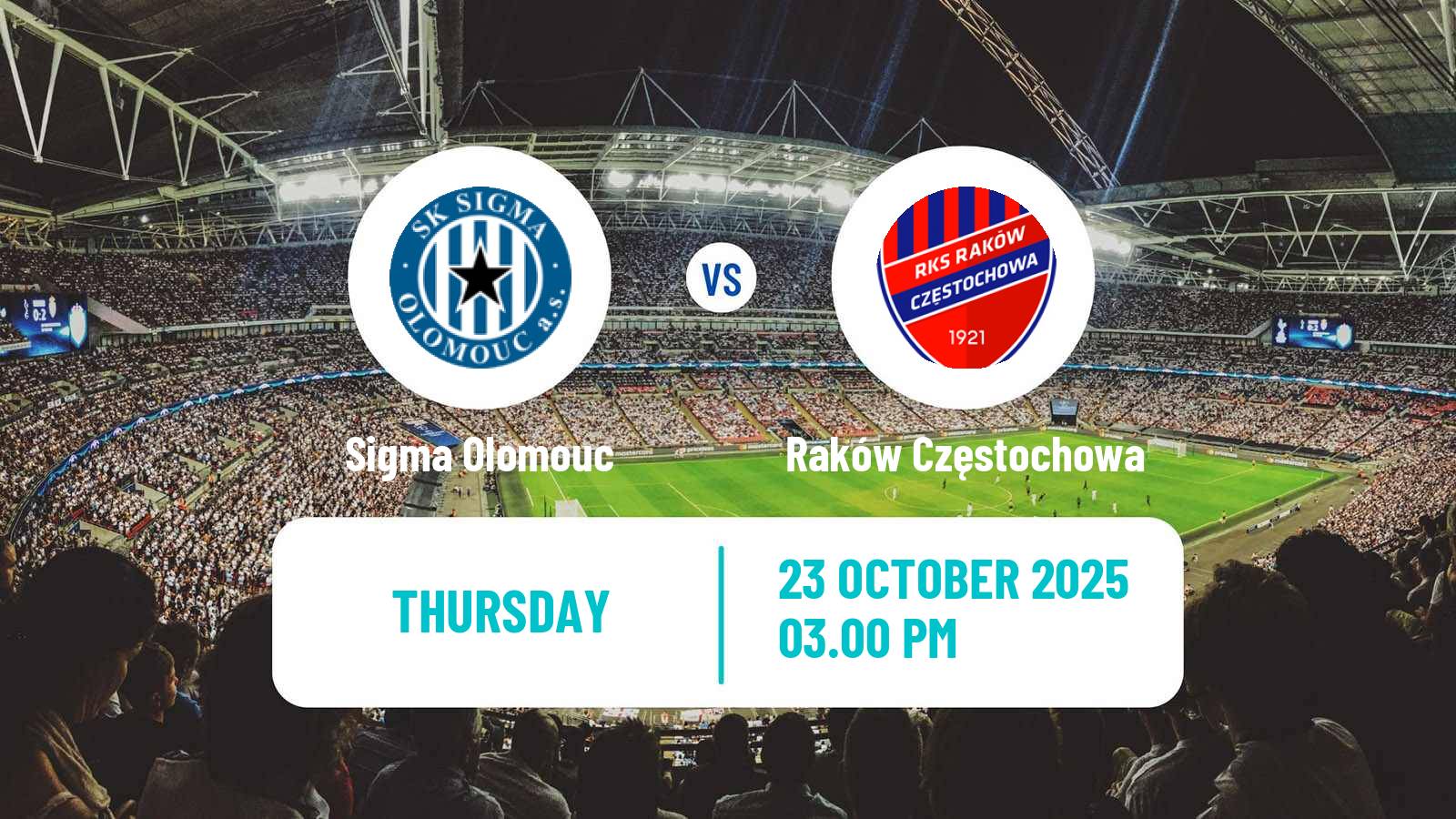 Football UEFA Europa Conference League Sigma Olomouc - Raków Częstochowa