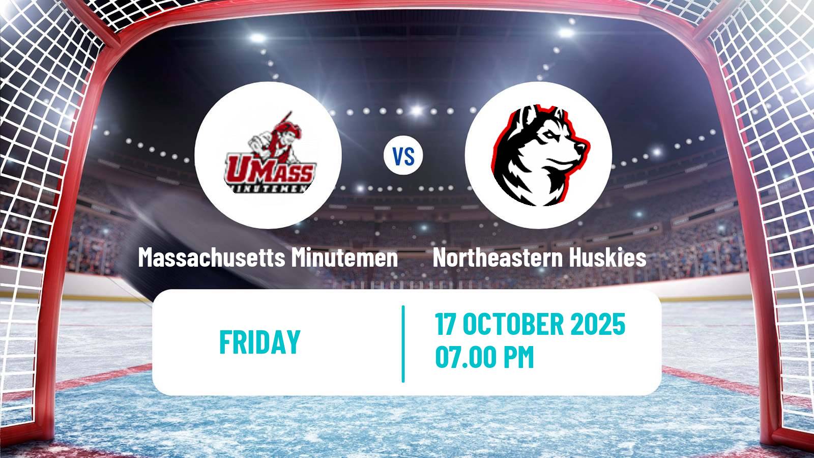 Hockey NCAA Hockey Massachusetts Minutemen - Northeastern Huskies