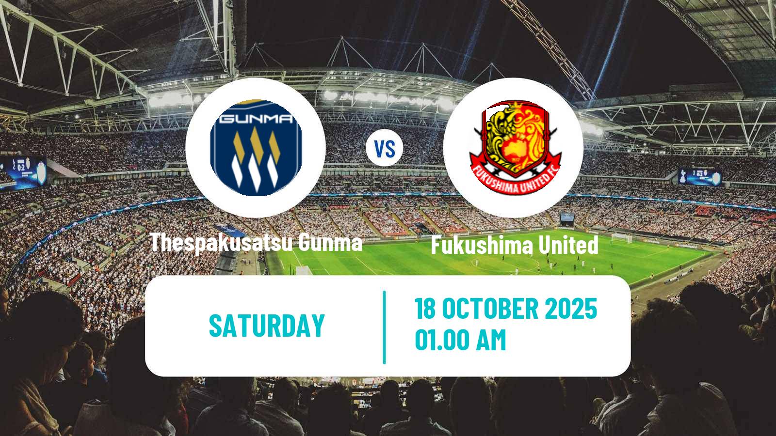 Football Japan J3 League Thespakusatsu Gunma - Fukushima United