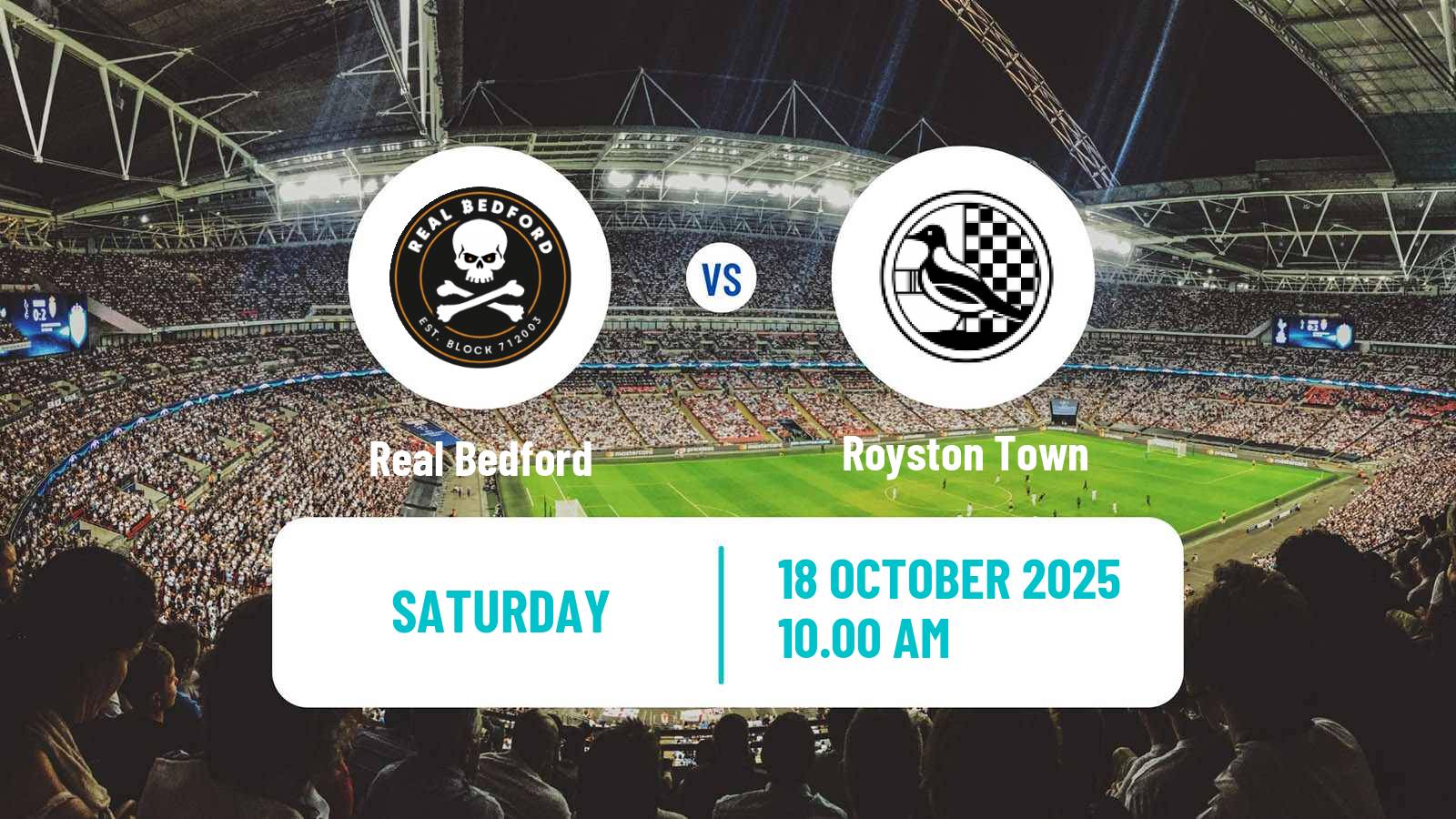 Football English Southern League Central Division Real Bedford - Royston Town