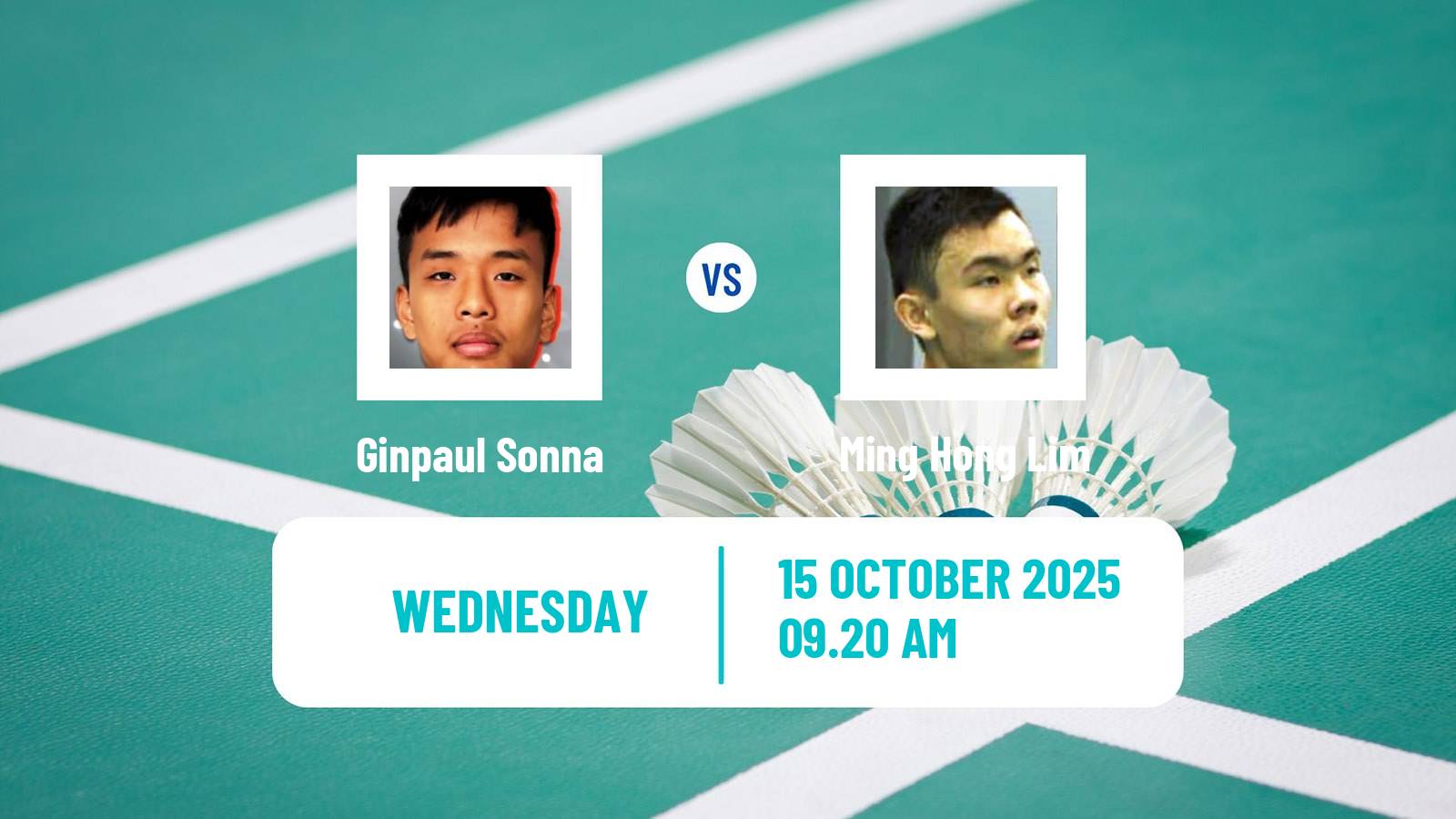 Badminton BWF World Tour Kl Masters Malaysia Super 100 Men Ginpaul Sonna - Ming Hong Lim