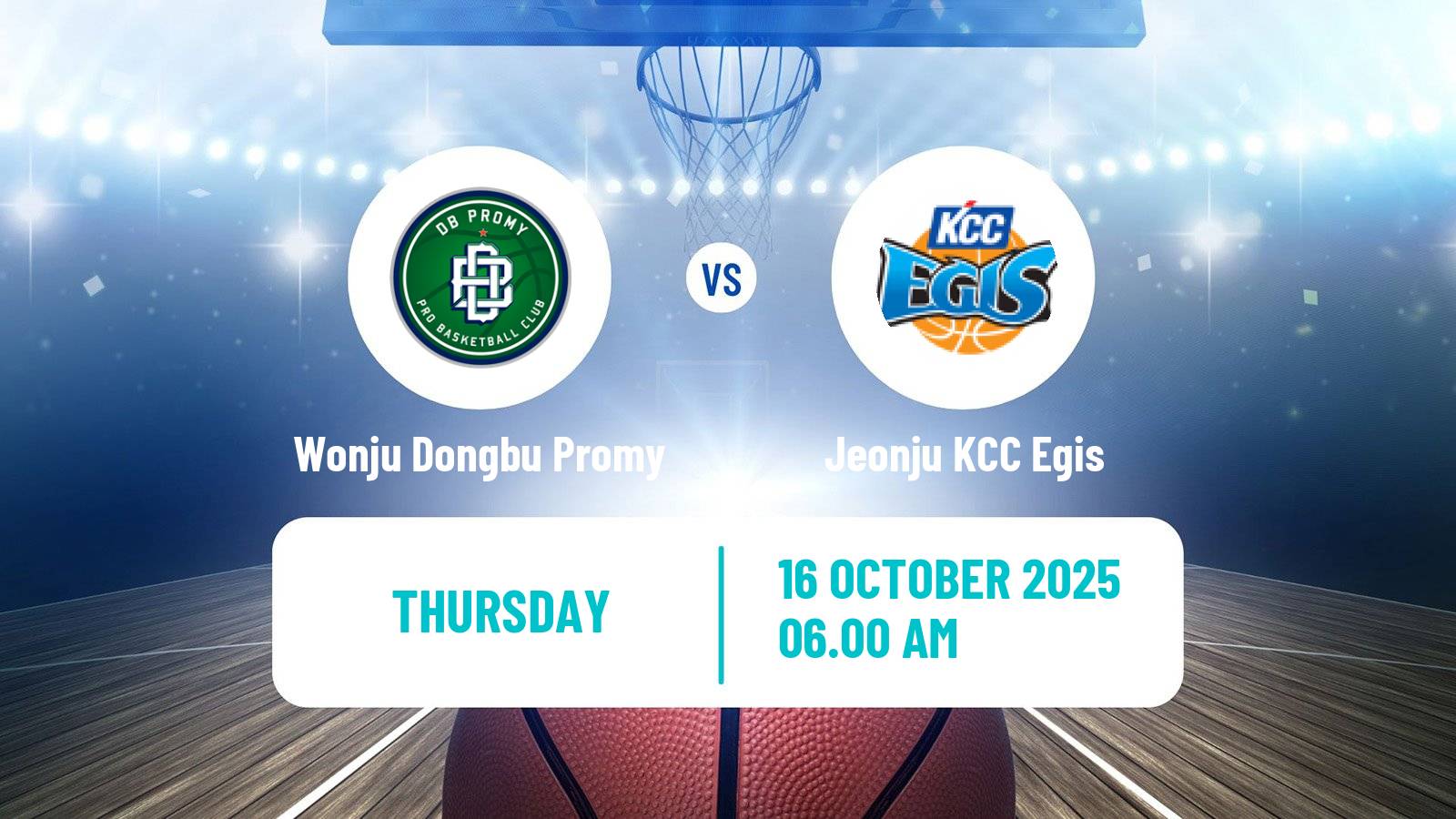 Basketball KBL Wonju Dongbu Promy - Jeonju KCC Egis
