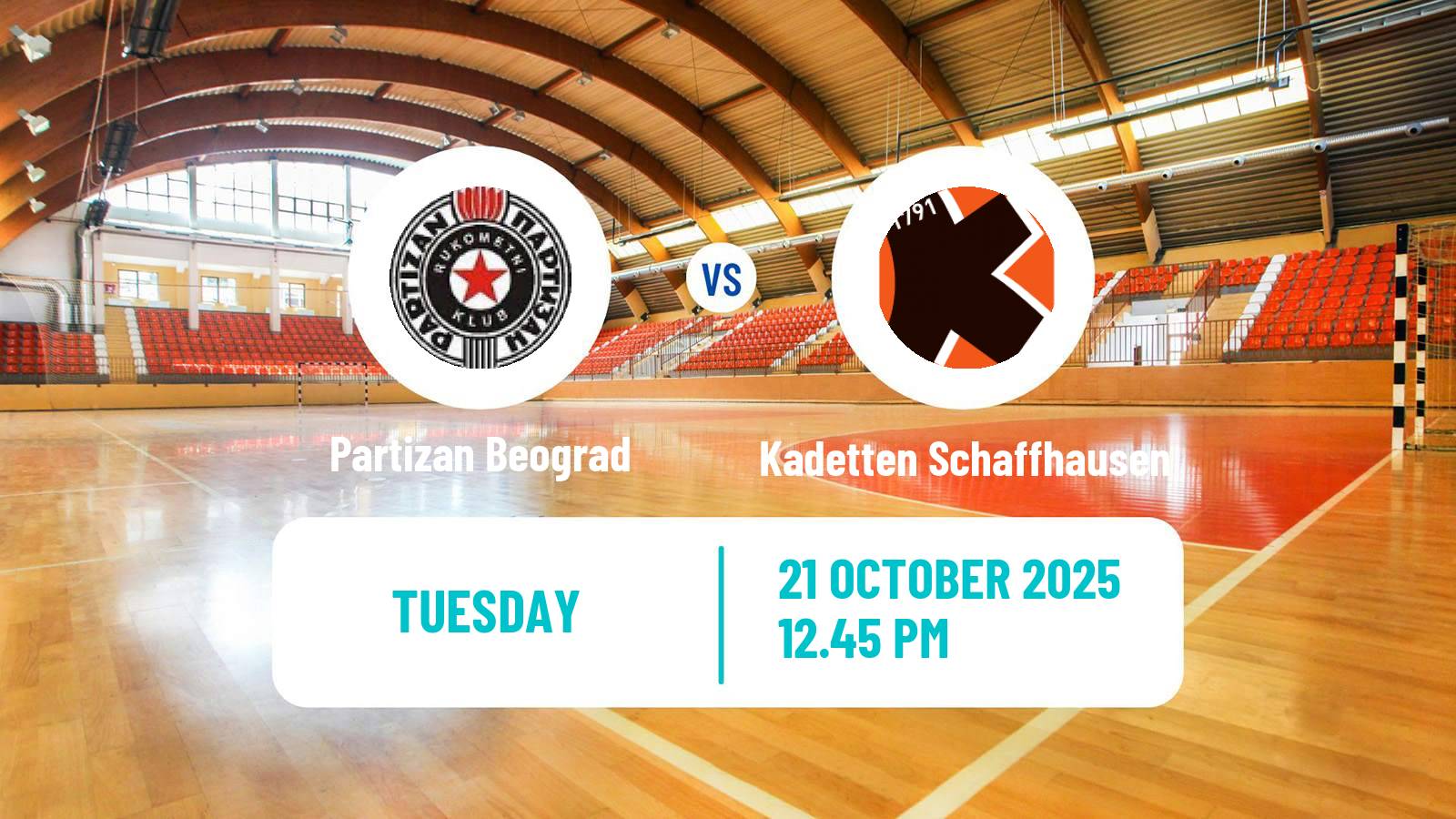Handball EHF European League Partizan Beograd - Kadetten Schaffhausen