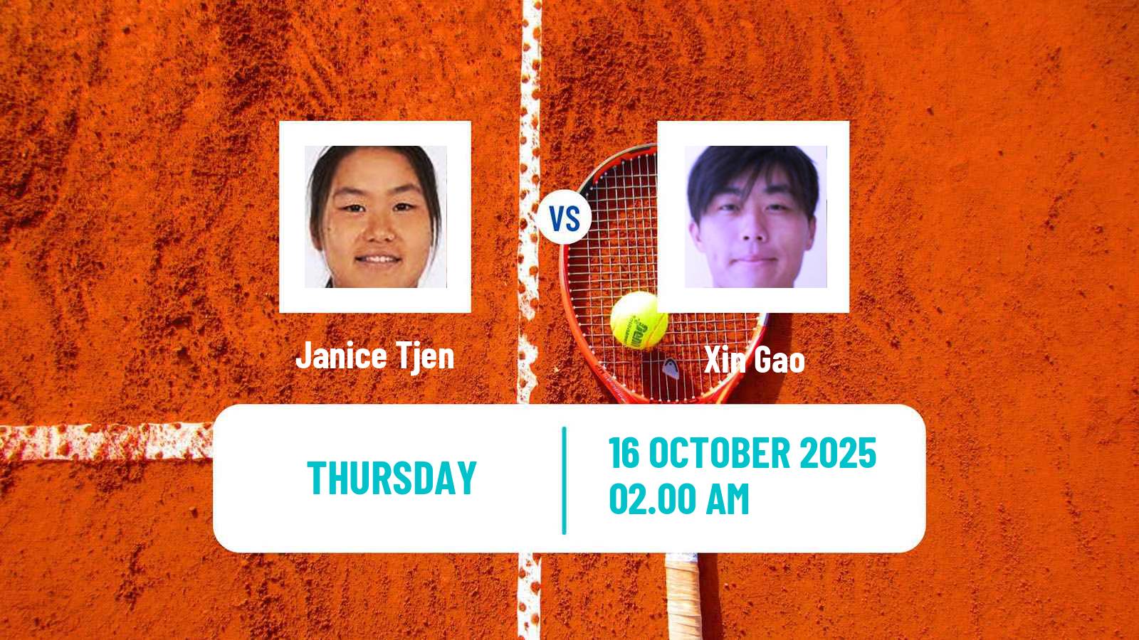 Tennis Jinan Challenger Women Janice Tjen - Xin Gao