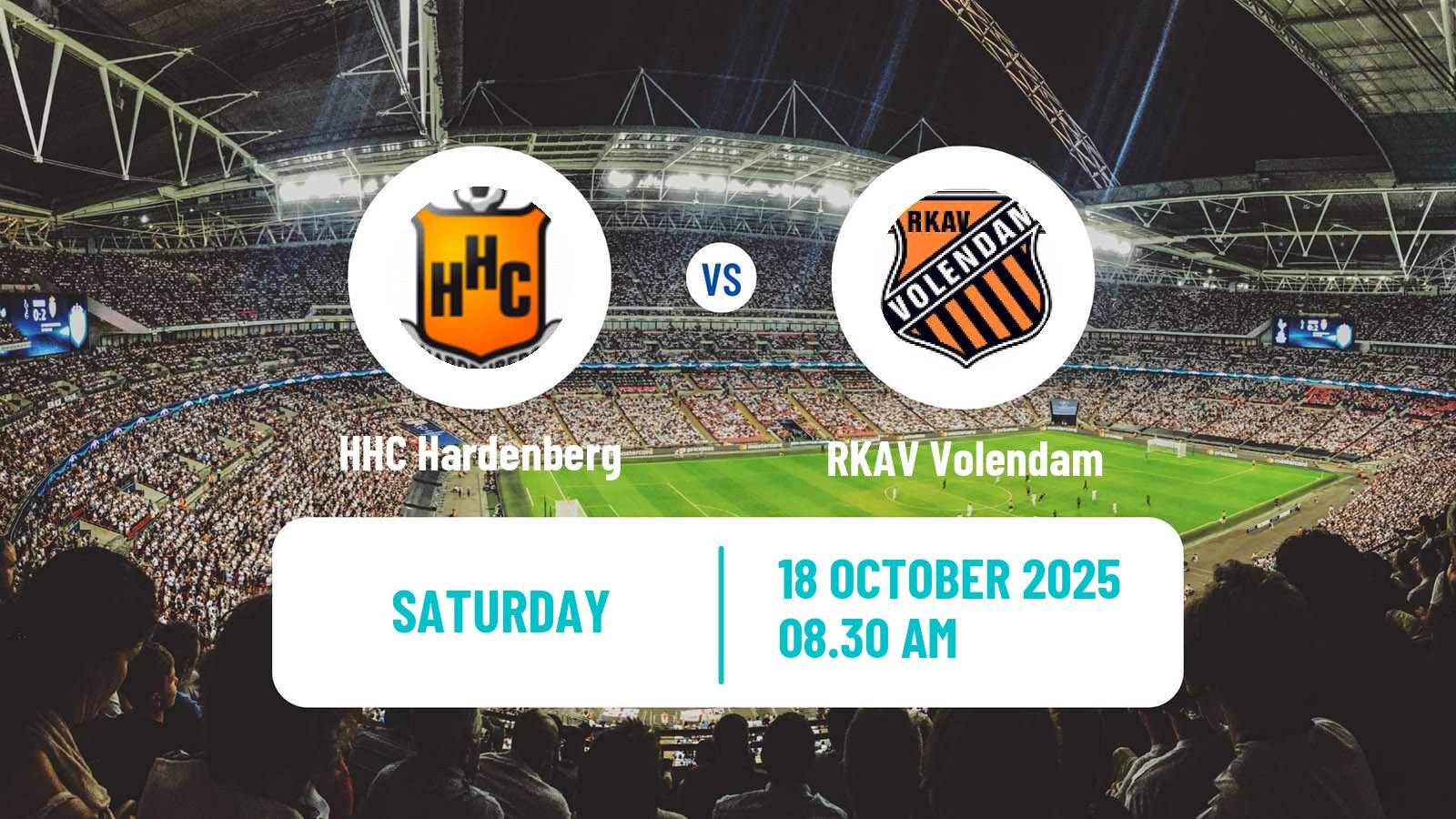 Football Dutch Tweede Divisie HHC Hardenberg - RKAV Volendam