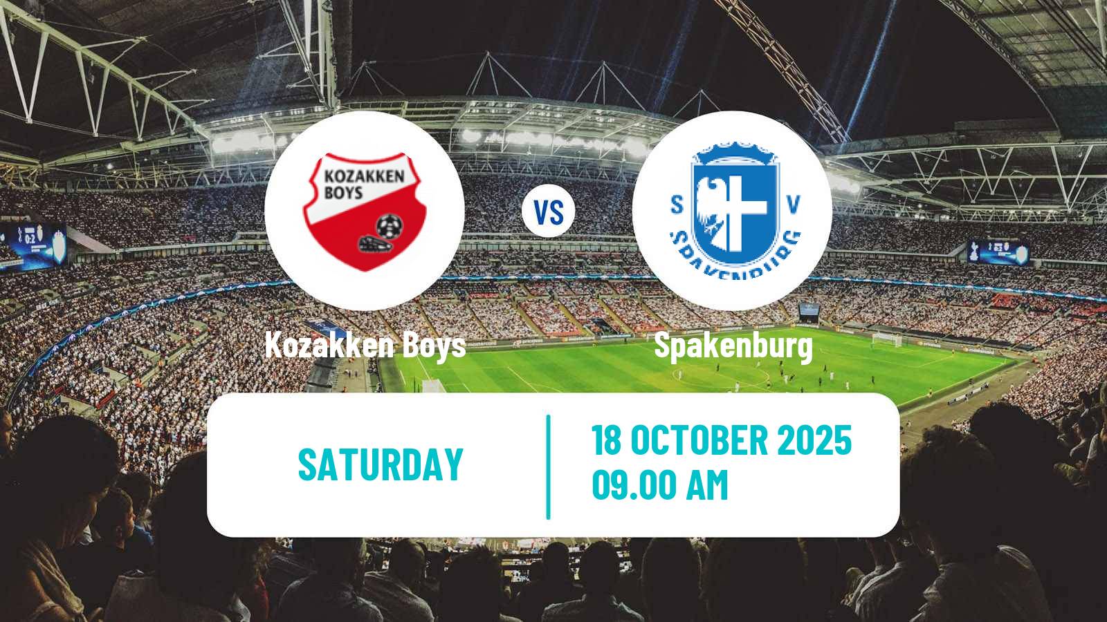 Football Dutch Tweede Divisie Kozakken Boys - Spakenburg