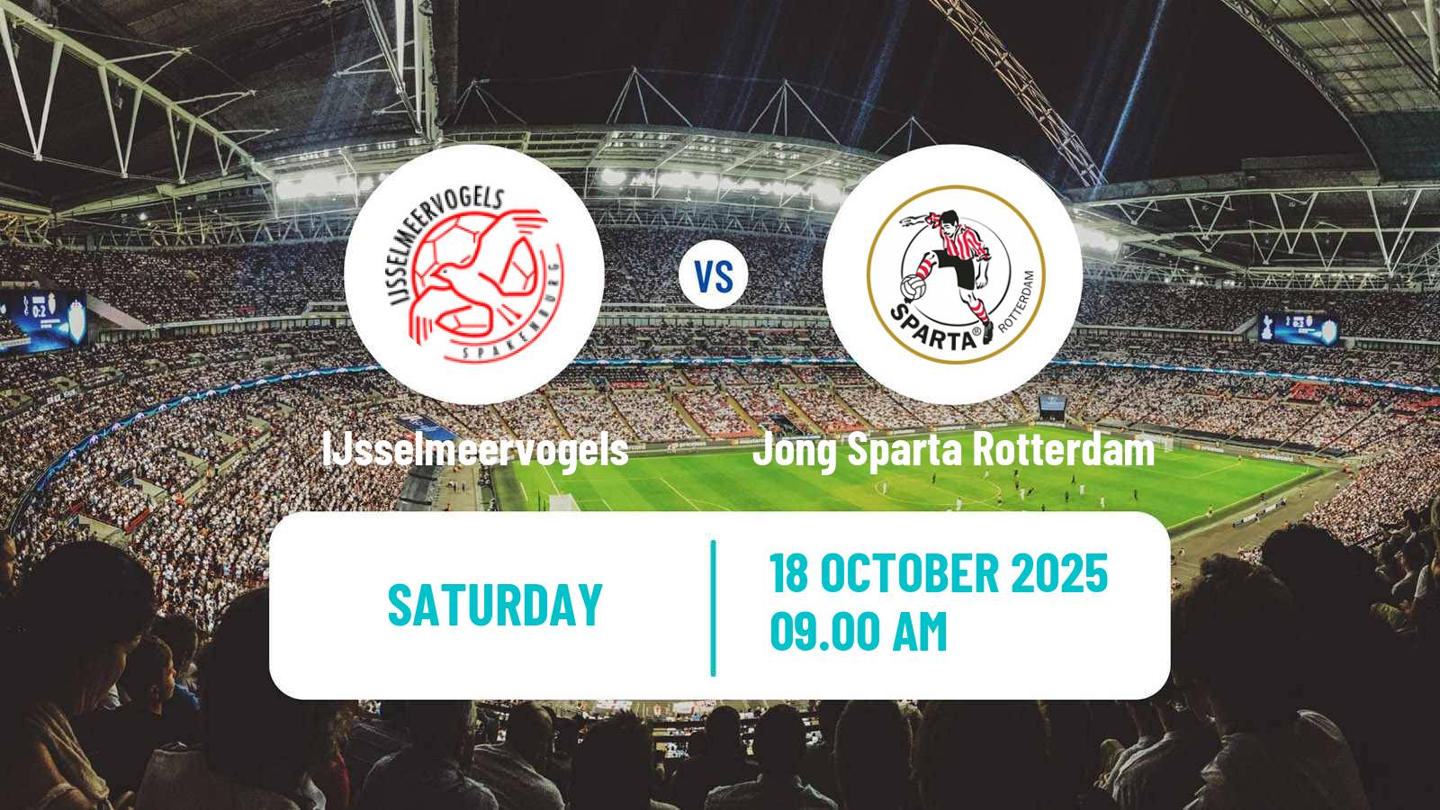Football Dutch Tweede Divisie IJsselmeervogels - Jong Sparta Rotterdam