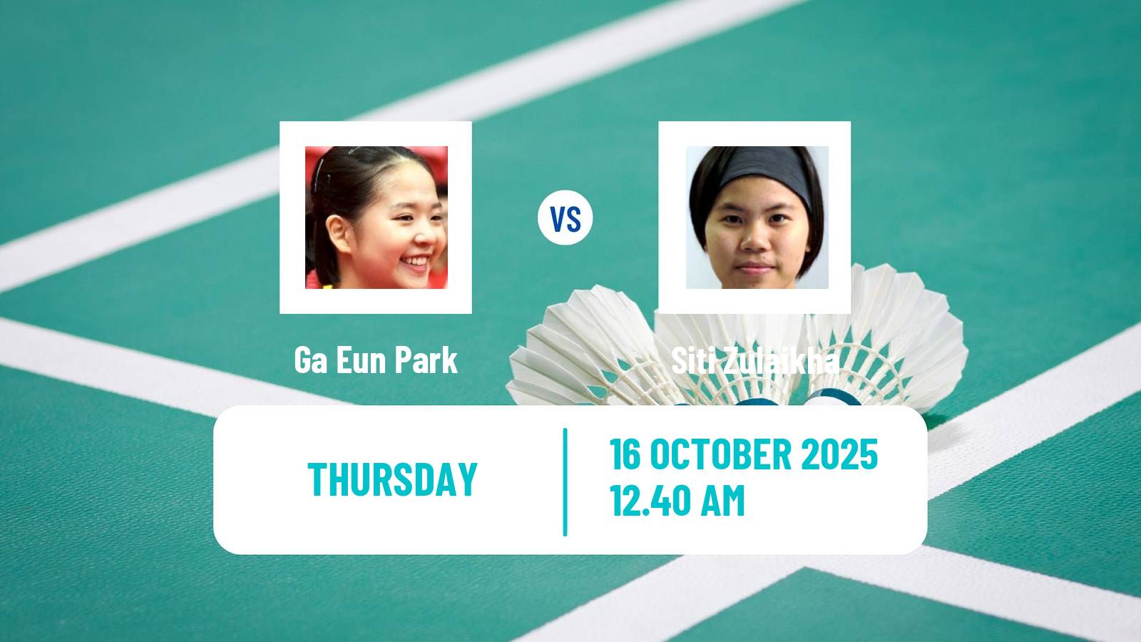 Badminton BWF World Tour Kl Masters Malaysia Super 100 Women Ga Eun Park - Siti Zulaikha