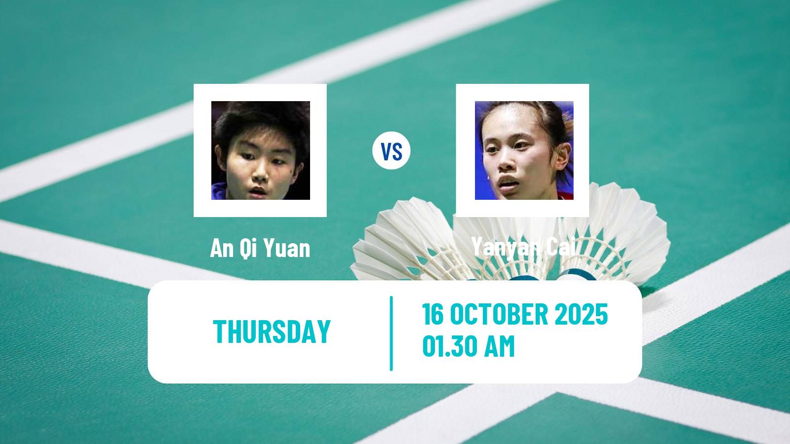 Badminton BWF World Tour Kl Masters Malaysia Super 100 Women An Qi Yuan - Yanyan Cai