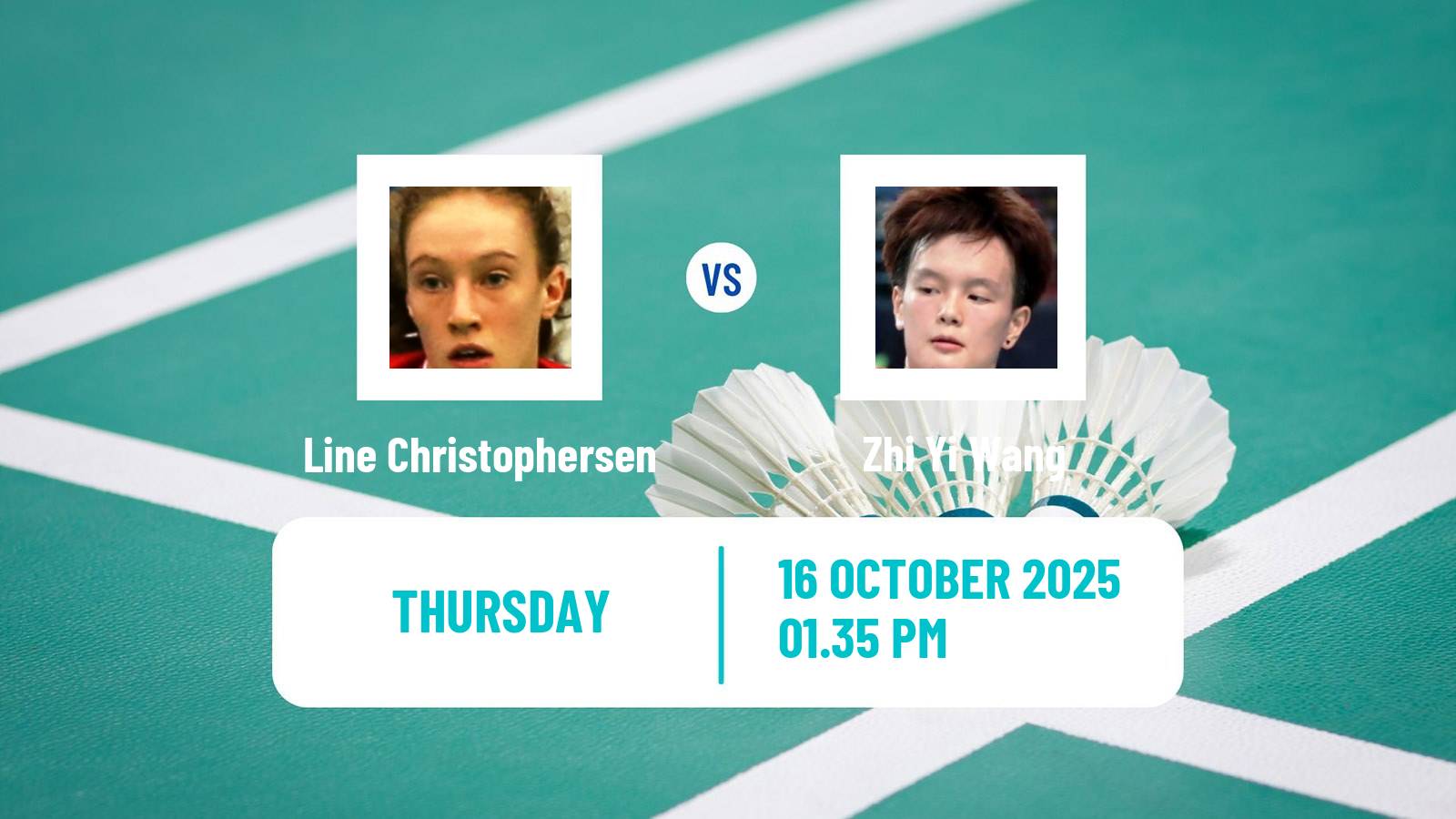 Badminton BWF World Tour Denmark Open Women Line Christophersen - Zhi Yi Wang