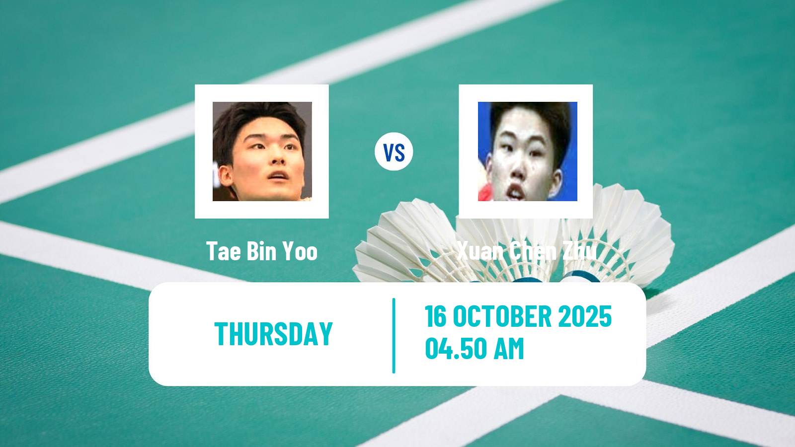Badminton BWF World Tour Kl Masters Malaysia Super 100 Men Tae Bin Yoo - Xuan Chen Zhu