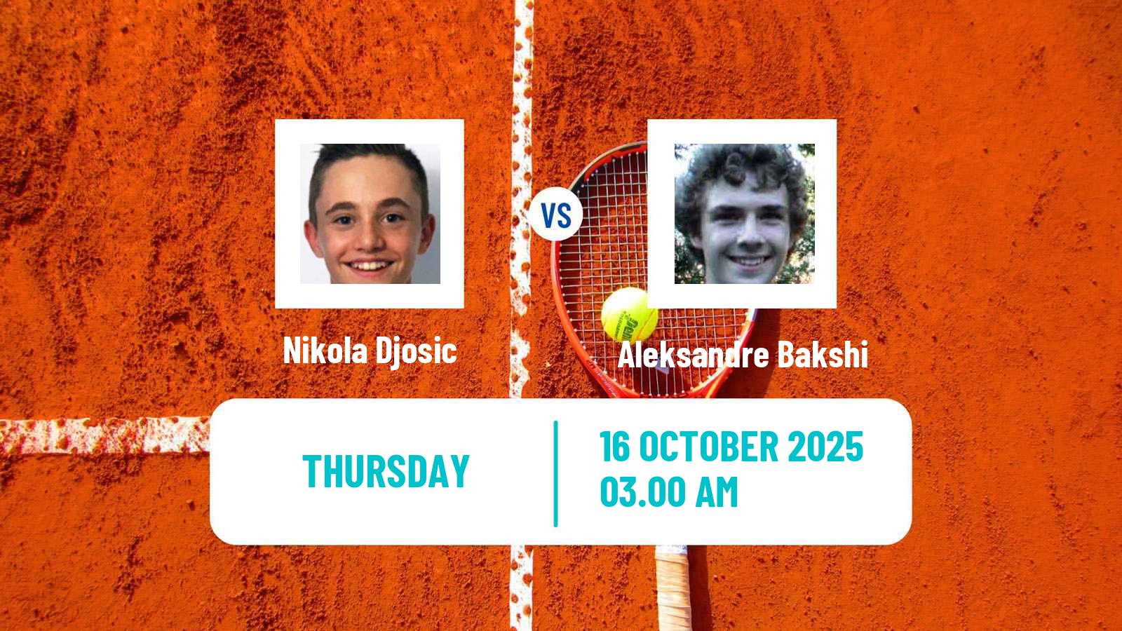 Tennis ITF M15 Sharm Elsheikh 13 Men Nikola Djosic - Aleksandre Bakshi