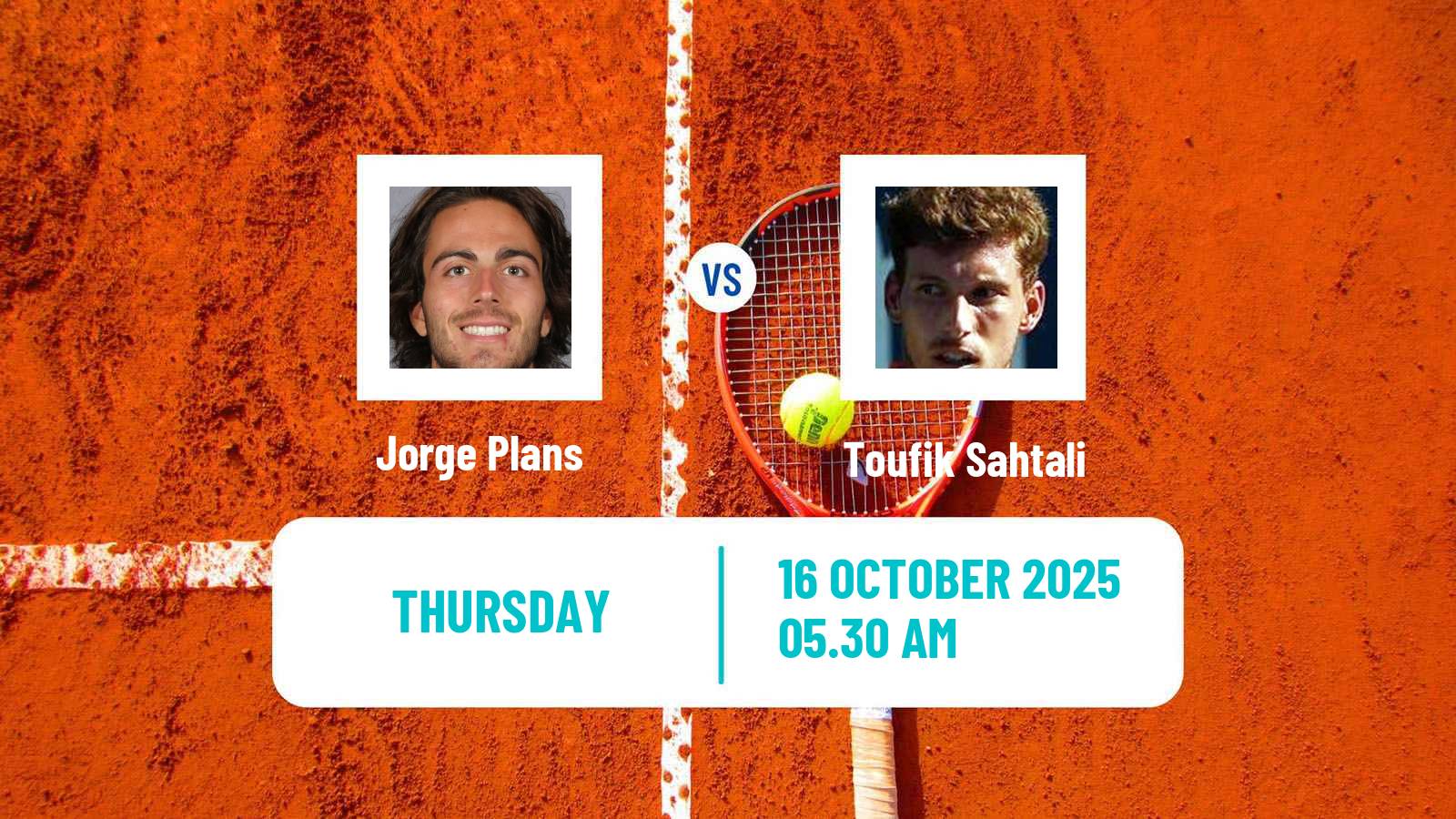 Tennis ITF M15 Monastir 39 Men Jorge Plans - Toufik Sahtali