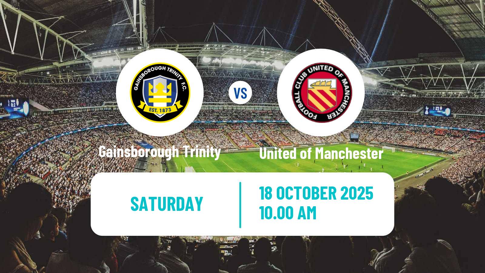 Football English NPL Premier Division Gainsborough Trinity - United of Manchester