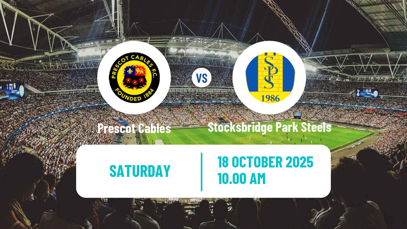 Football English NPL Premier Division Prescot Cables - Stocksbridge Park Steels