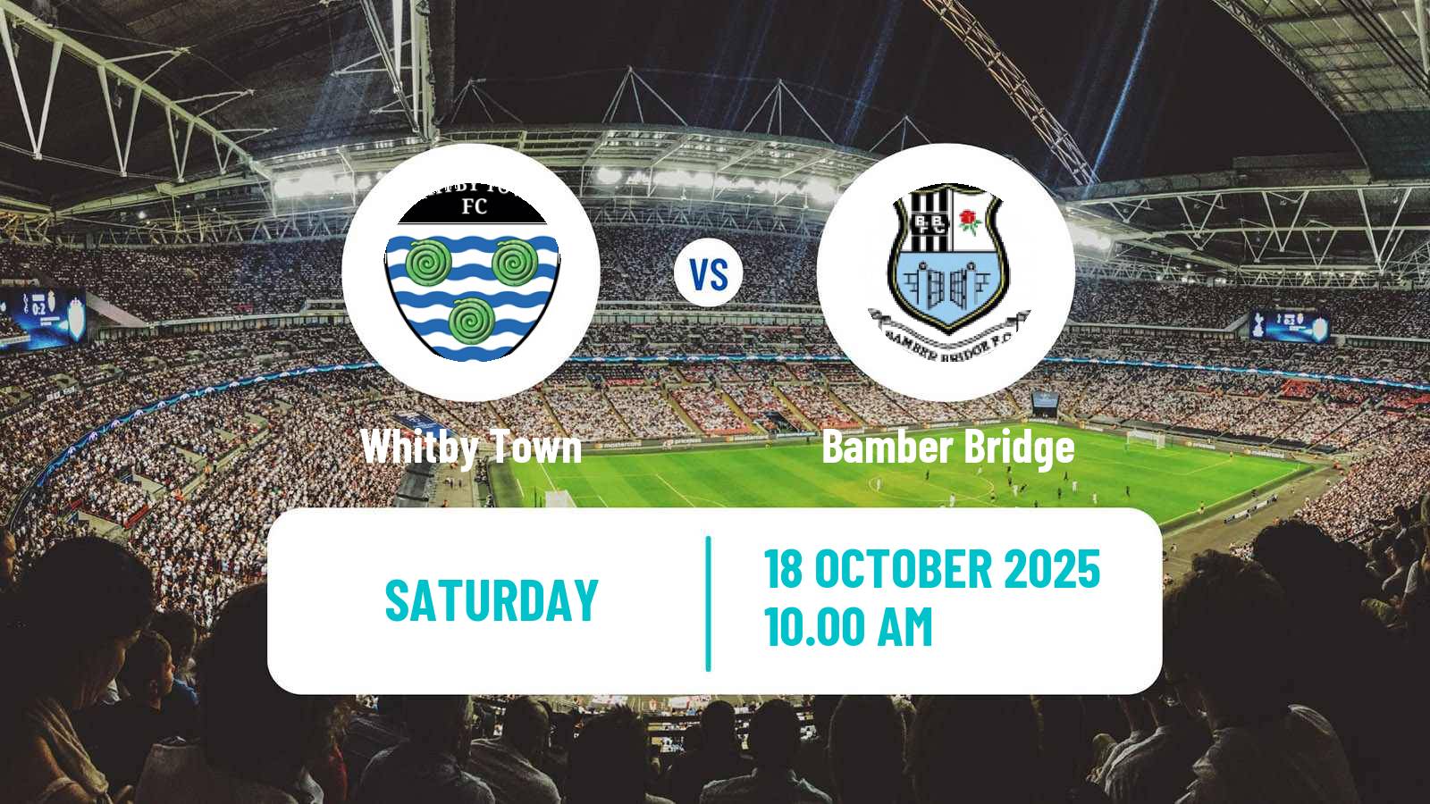 Football English NPL Premier Division Whitby Town - Bamber Bridge