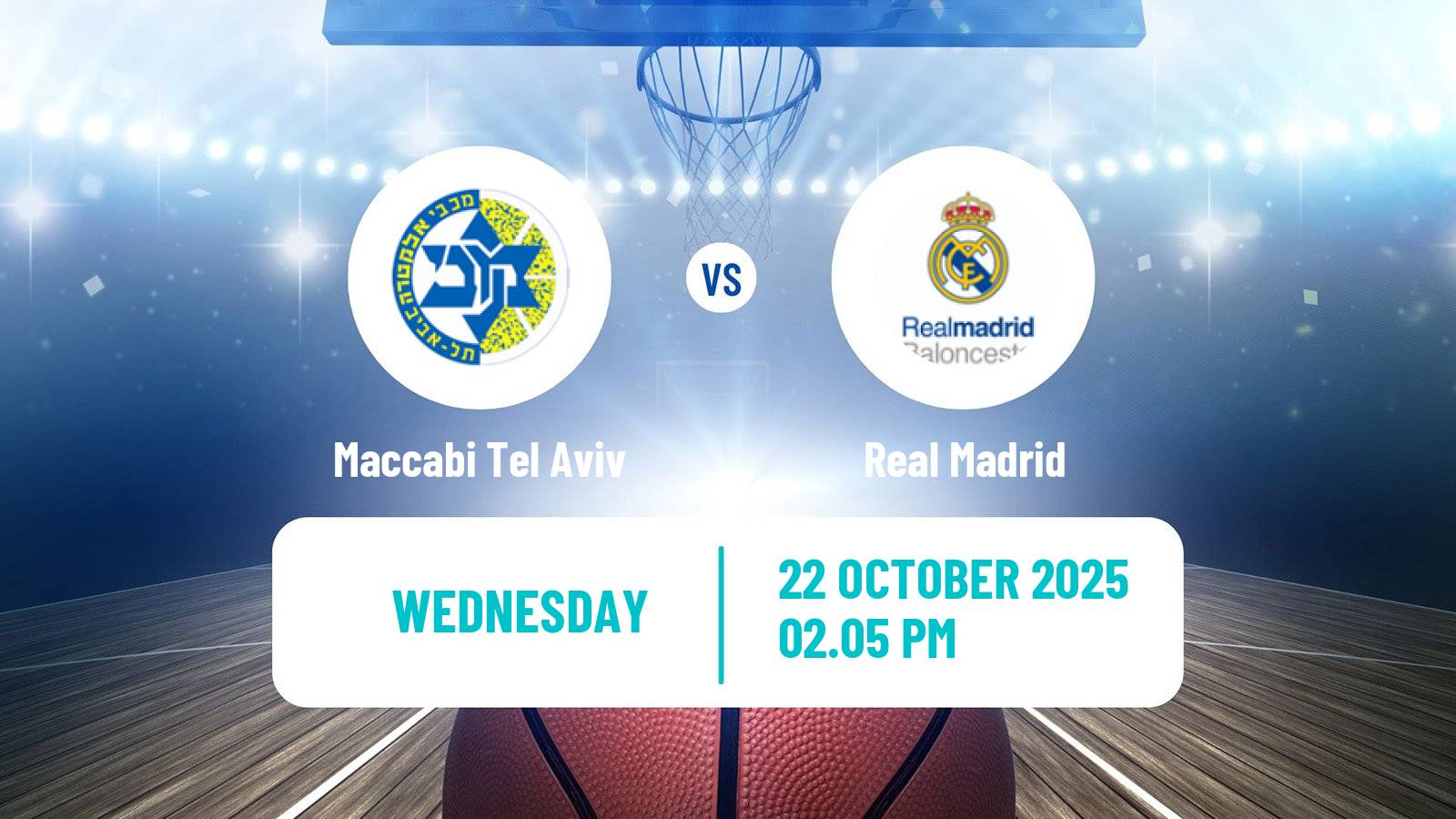 Basketball Euroleague Maccabi Tel Aviv - Real Madrid