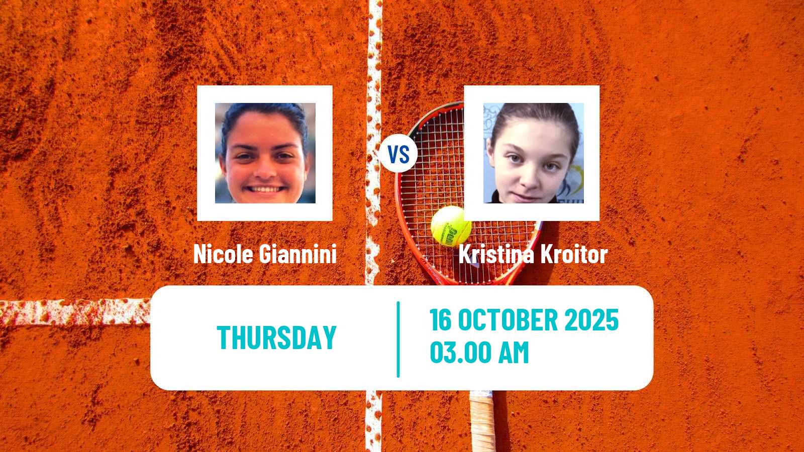 Tennis ITF W15 Sharm Elsheikh 15 Women Nicole Giannini - Kristina Kroitor