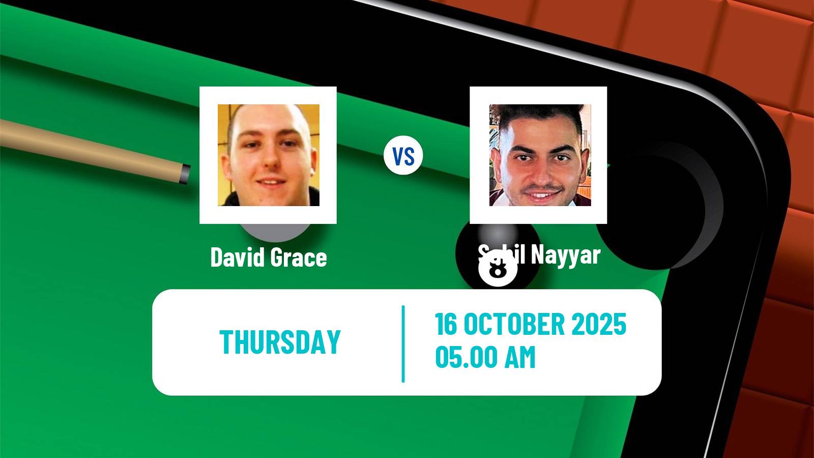 Snooker Scottish Open David Grace - Sahil Nayyar
