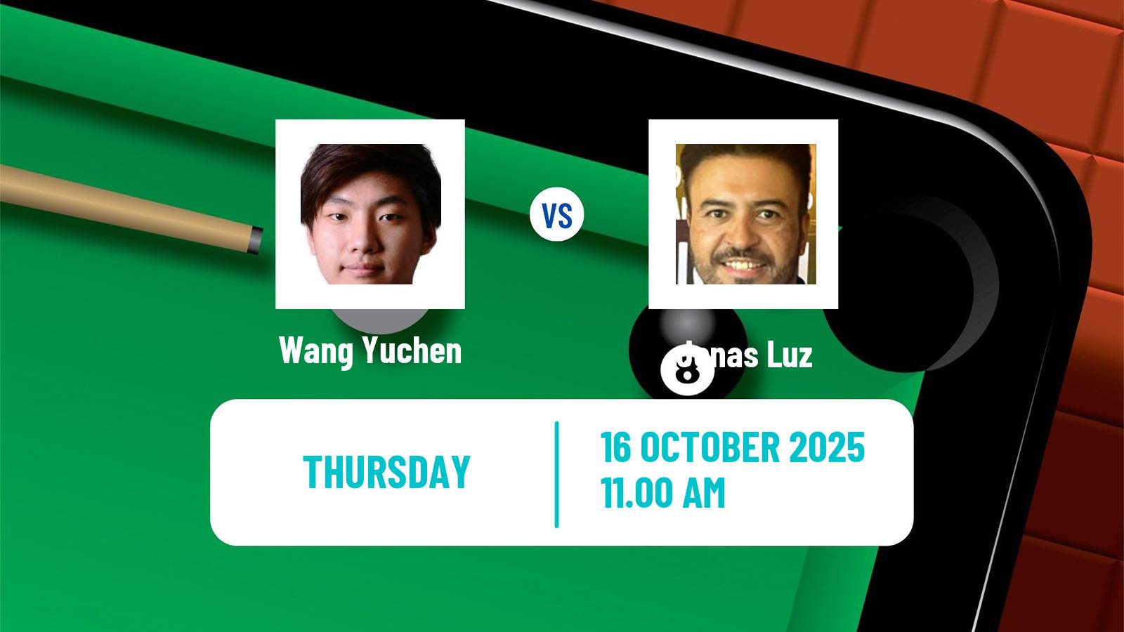 Snooker Scottish Open Wang Yuchen - Jonas Luz