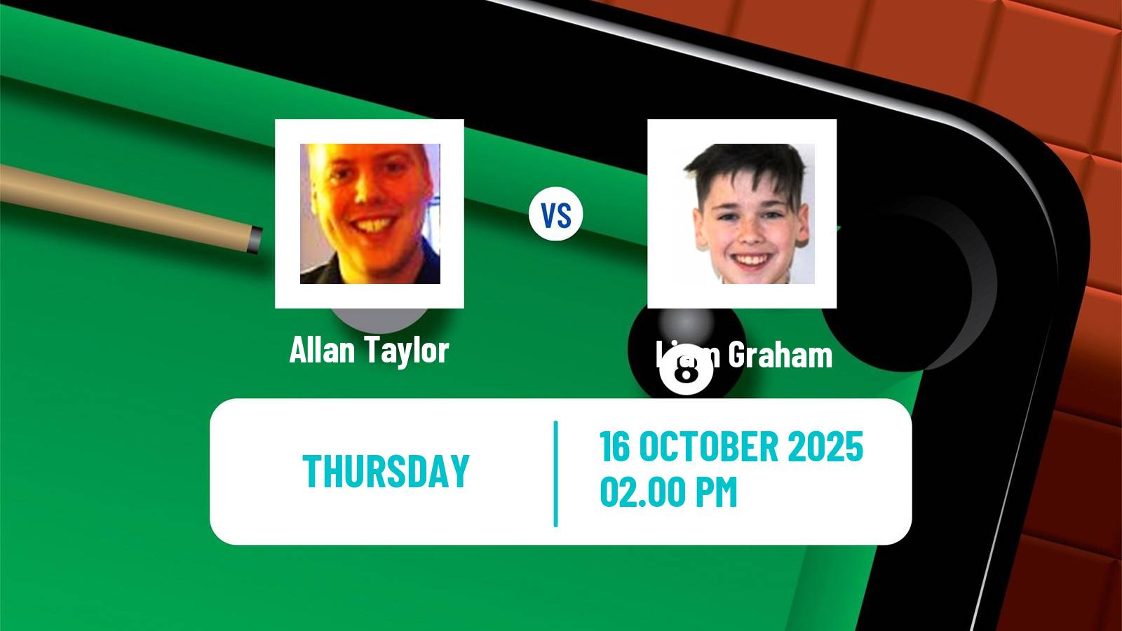 Snooker Scottish Open Allan Taylor - Liam Graham
