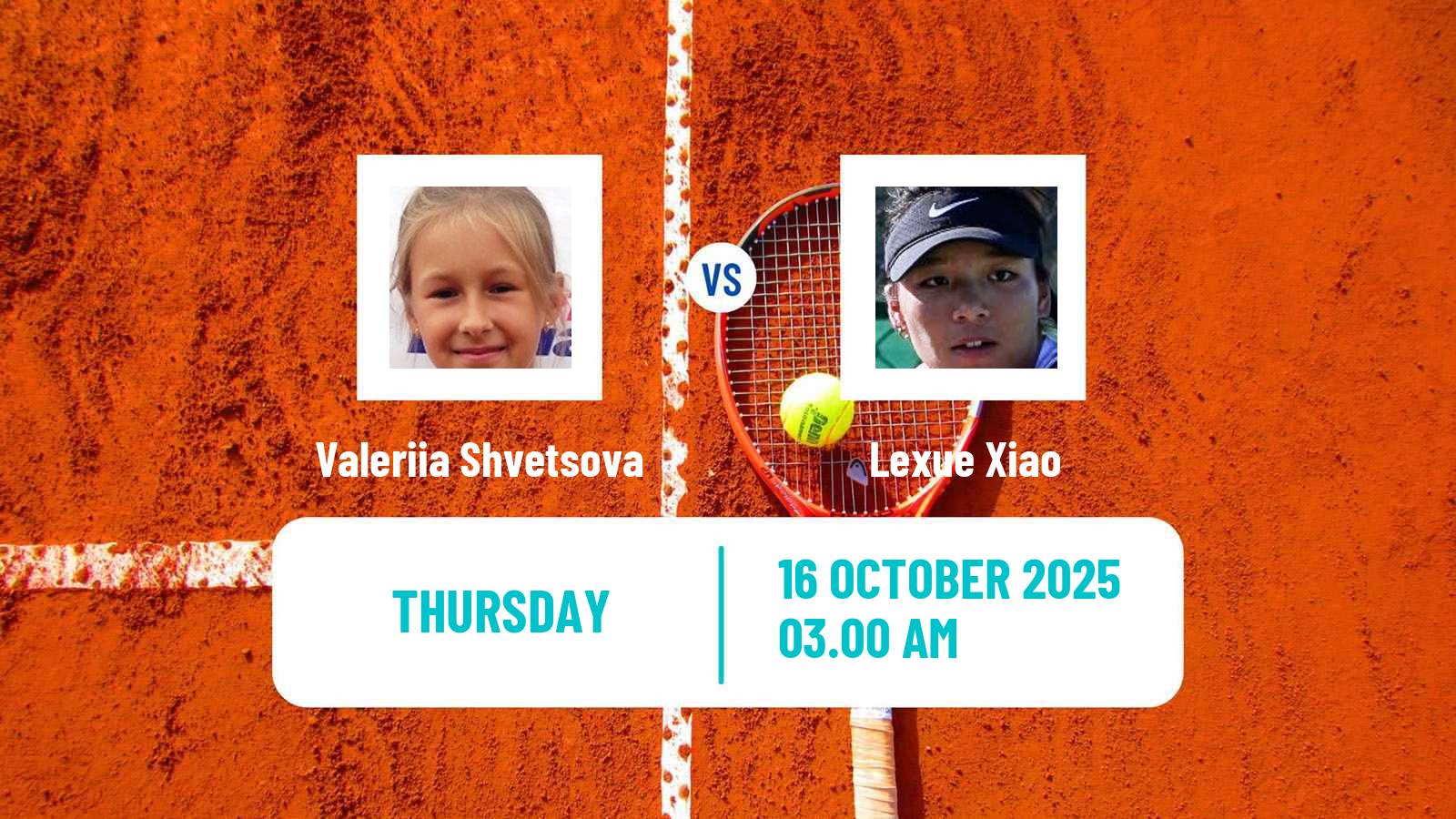 Tennis ITF W15 Sharm Elsheikh 15 Women Valeriia Shvetsova - Lexue Xiao