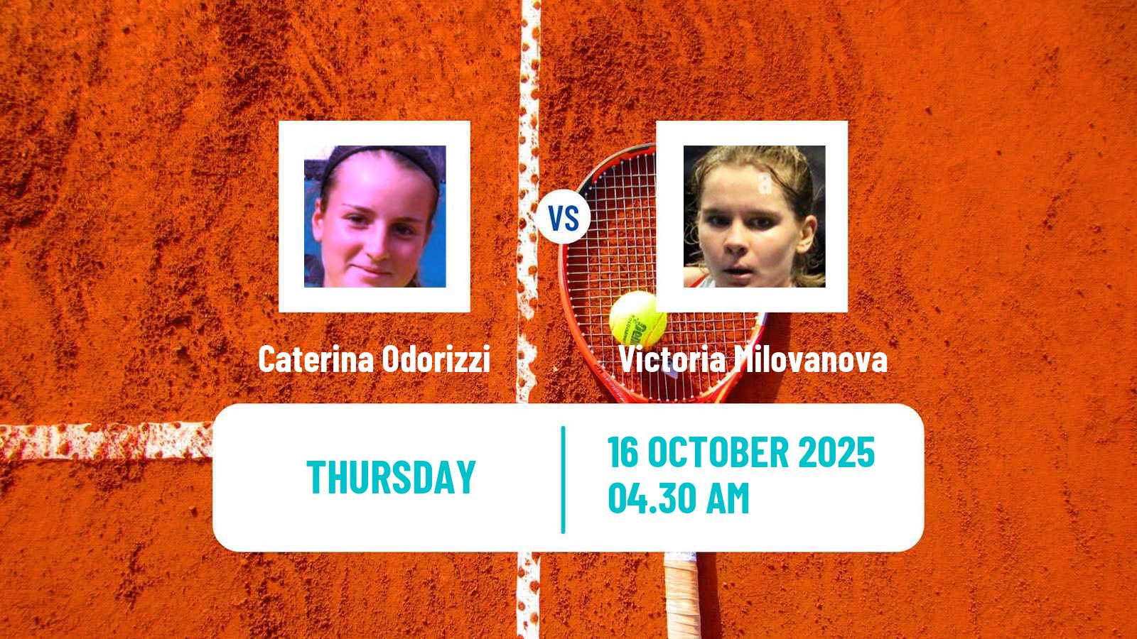 Tennis ITF W15 Sharm Elsheikh 15 Women Caterina Odorizzi - Victoria Milovanova
