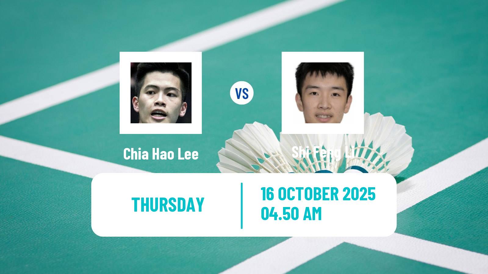 Badminton BWF World Tour Denmark Open Men Chia Hao Lee - Shi Feng Li