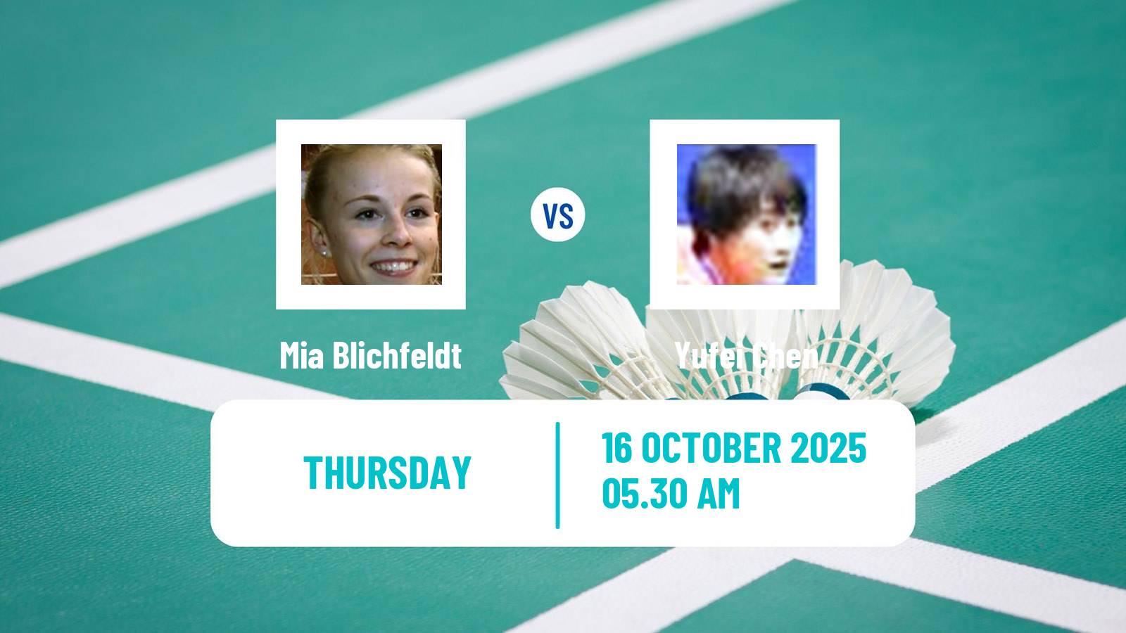 Badminton BWF World Tour Denmark Open Women Mia Blichfeldt - Yufei Chen