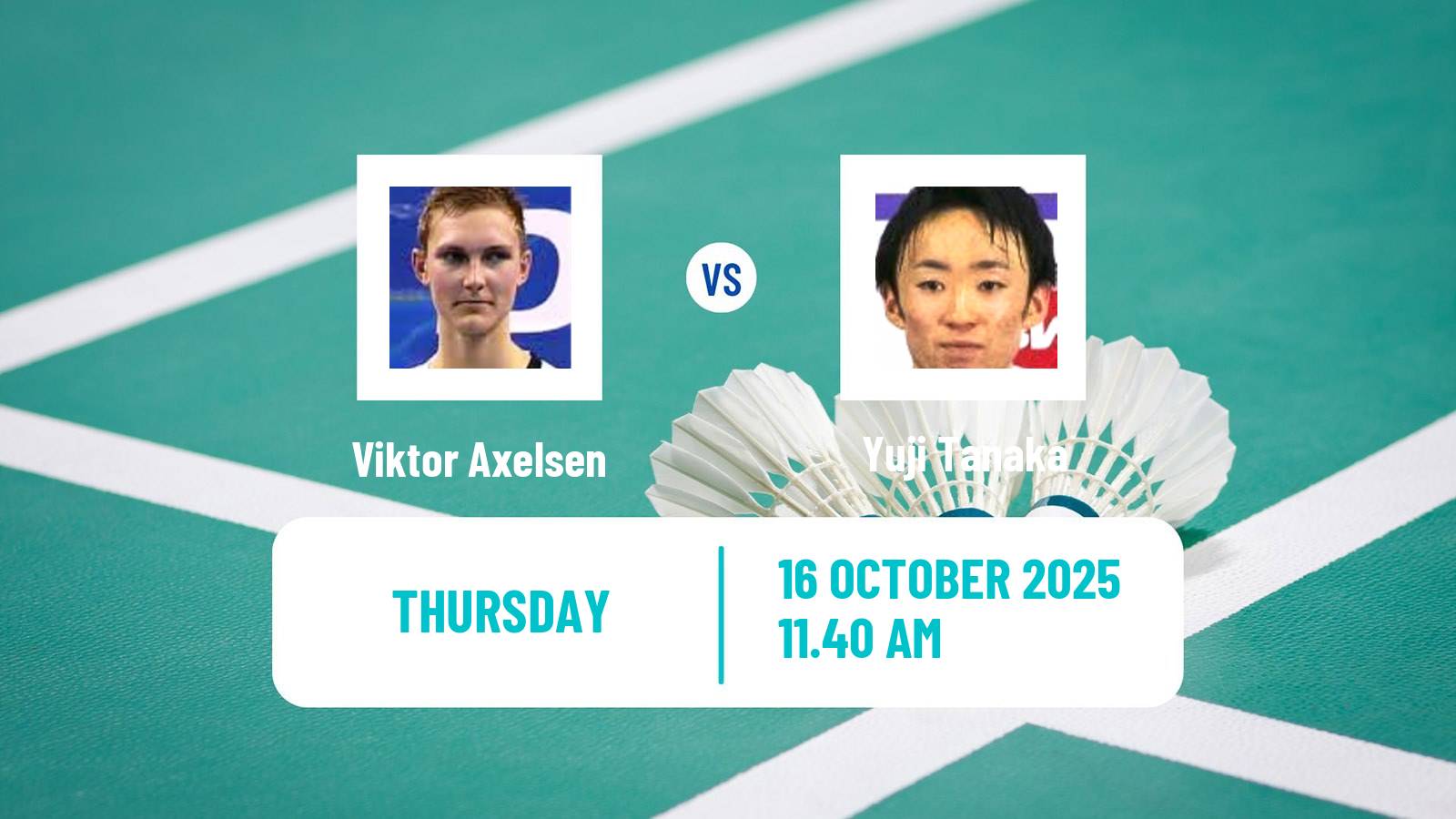 Badminton BWF World Tour Denmark Open Men Viktor Axelsen - Yuji Tanaka