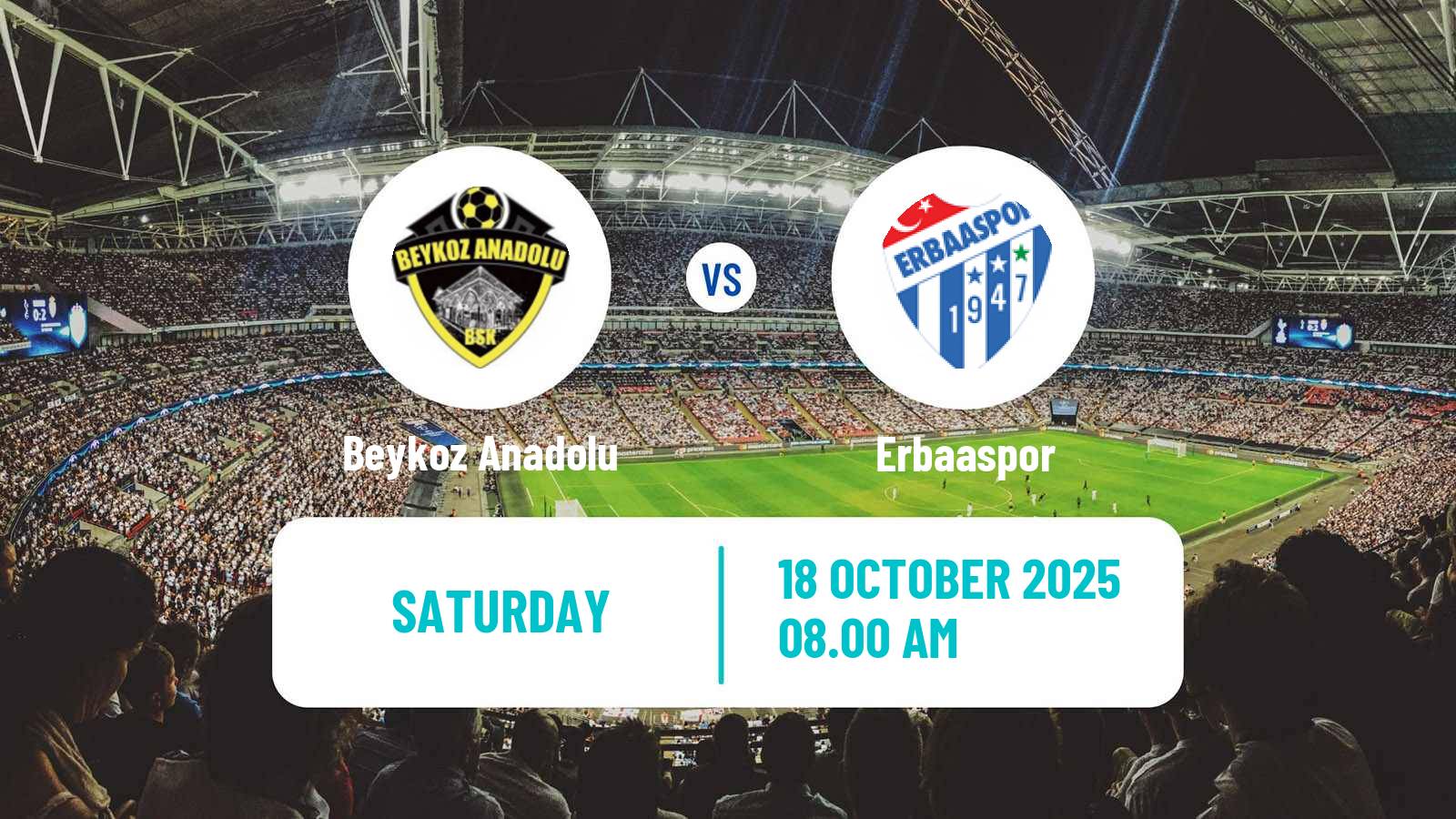 Football Turkish Second League White Group Beykoz Anadolu - Erbaaspor