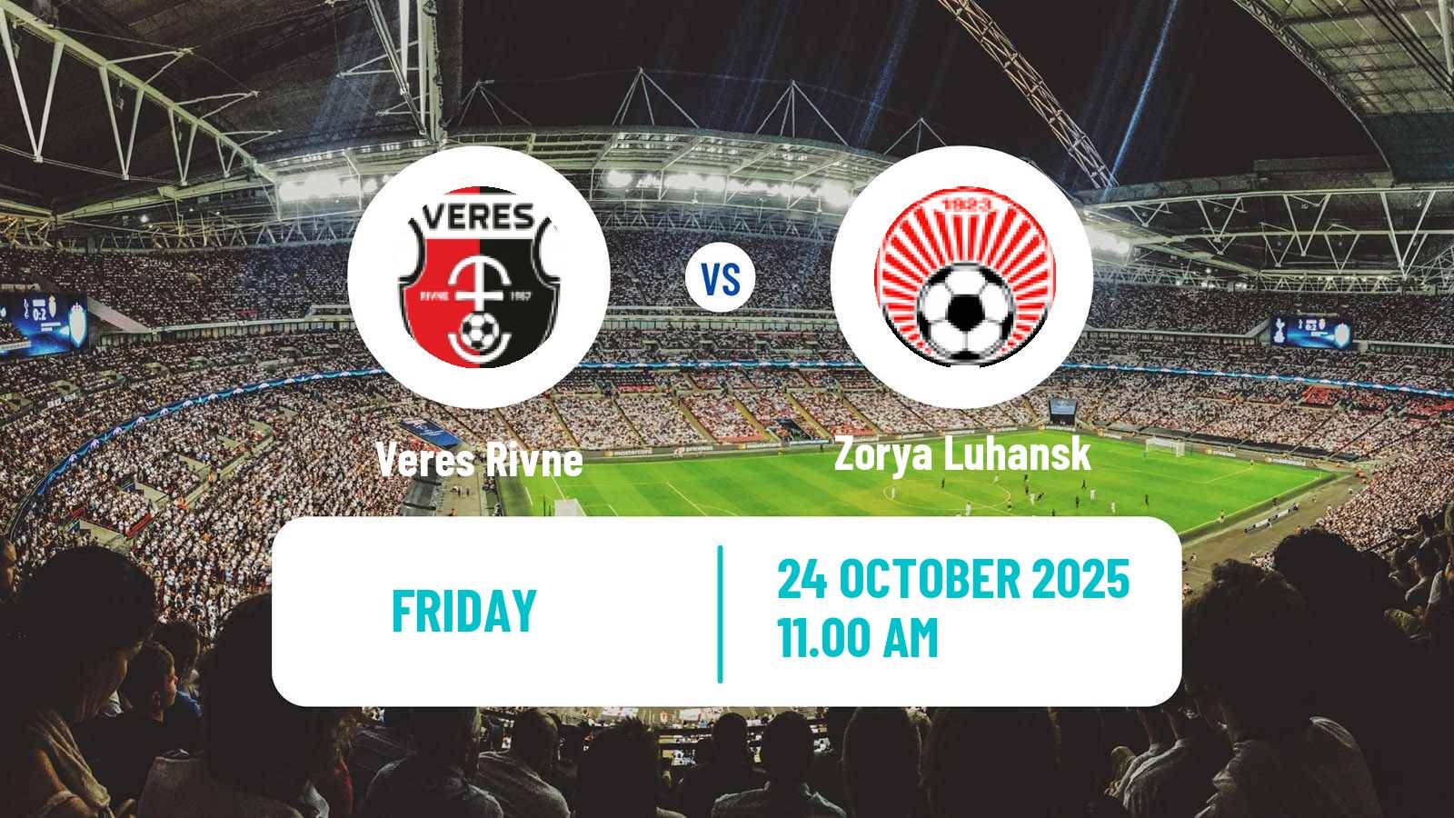 Football Ukrainian Premier League Veres Rivne - Zorya Luhansk