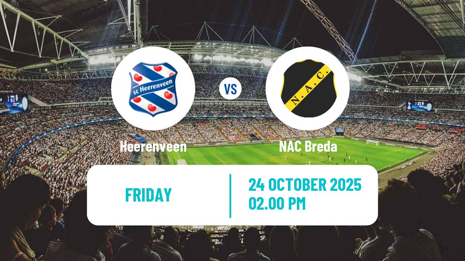 Football Dutch Eredivisie Heerenveen - NAC Breda