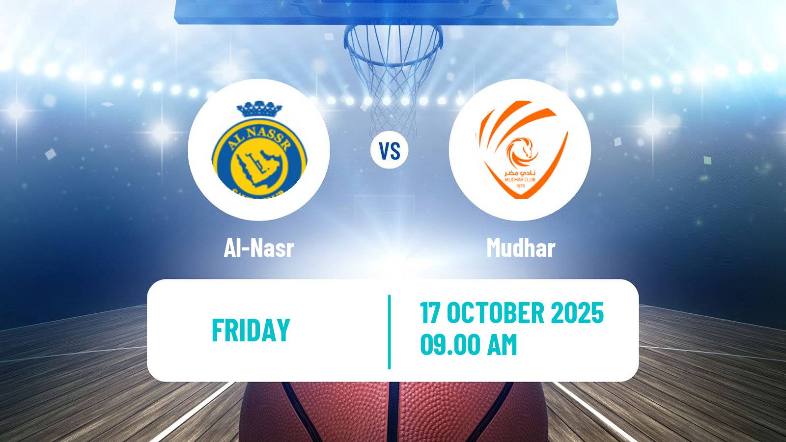 Basketball Saudi Premier League Basketball Al-Nasr - Mudhar Basketball Saudi Premier League Basketball Al-Nasr - Mudhar
