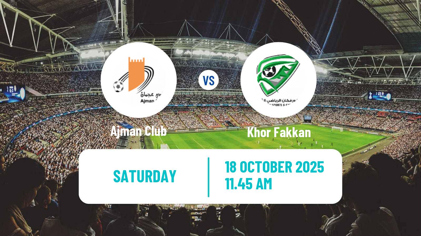 Football UAE Football League Ajman Club - Khor Fakkan