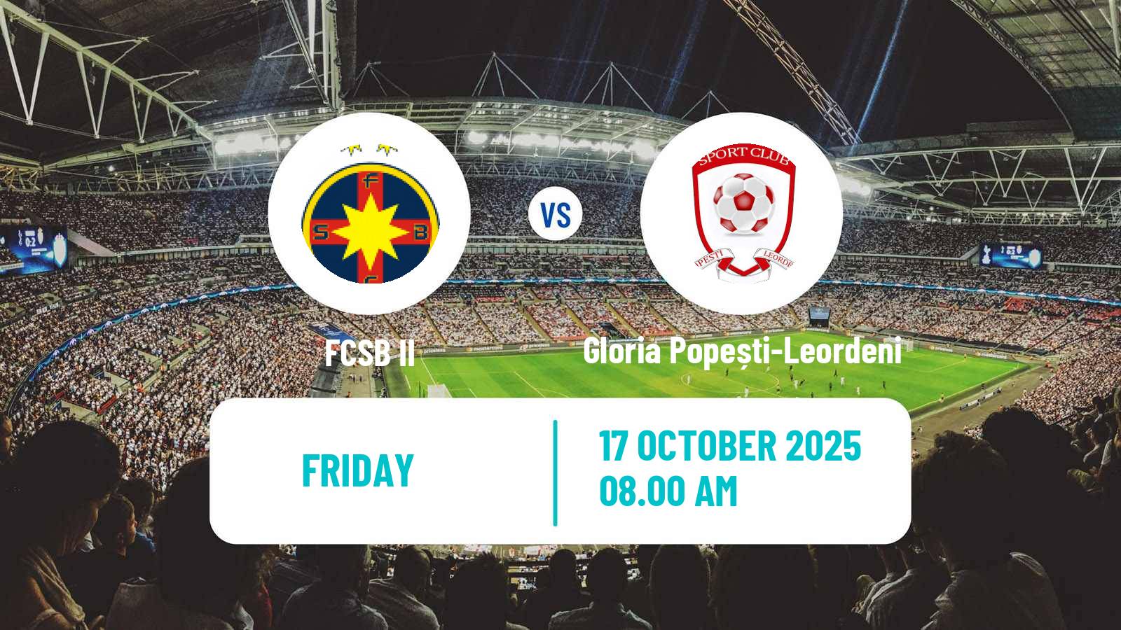 Football Romanian Liga 3 - Seria 3 FCSB II - Gloria Popești-Leordeni
