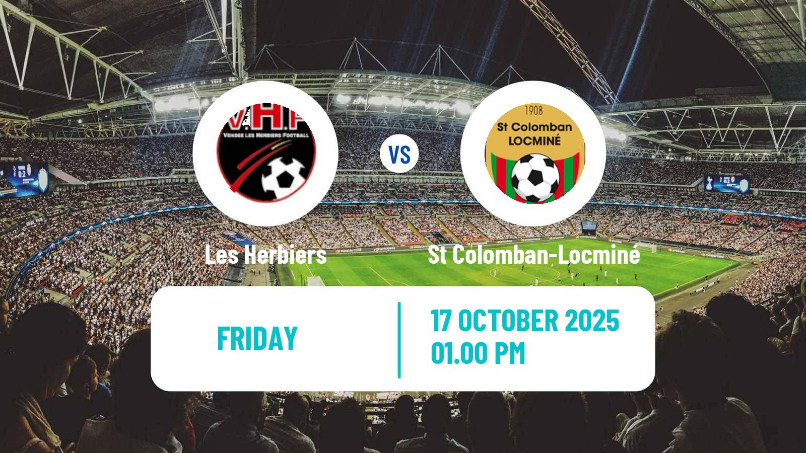 Football French National 2 - Group A Les Herbiers - St Colomban-Locminé