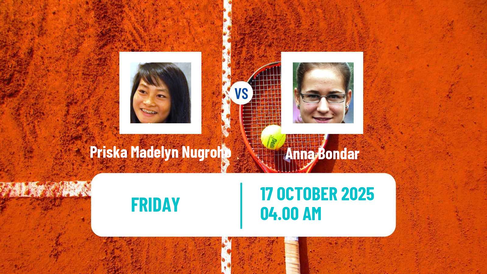 Tennis Jinan Challenger Women Priska Madelyn Nugroho - Anna Bondar