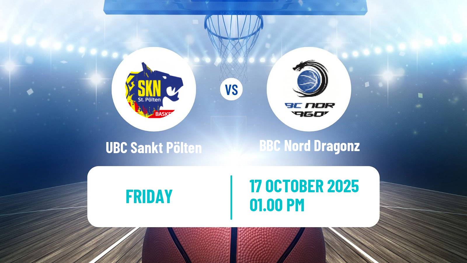 Basketball Austrian Superliga Basketball UBC Sankt Pölten - BBC Nord Dragonz