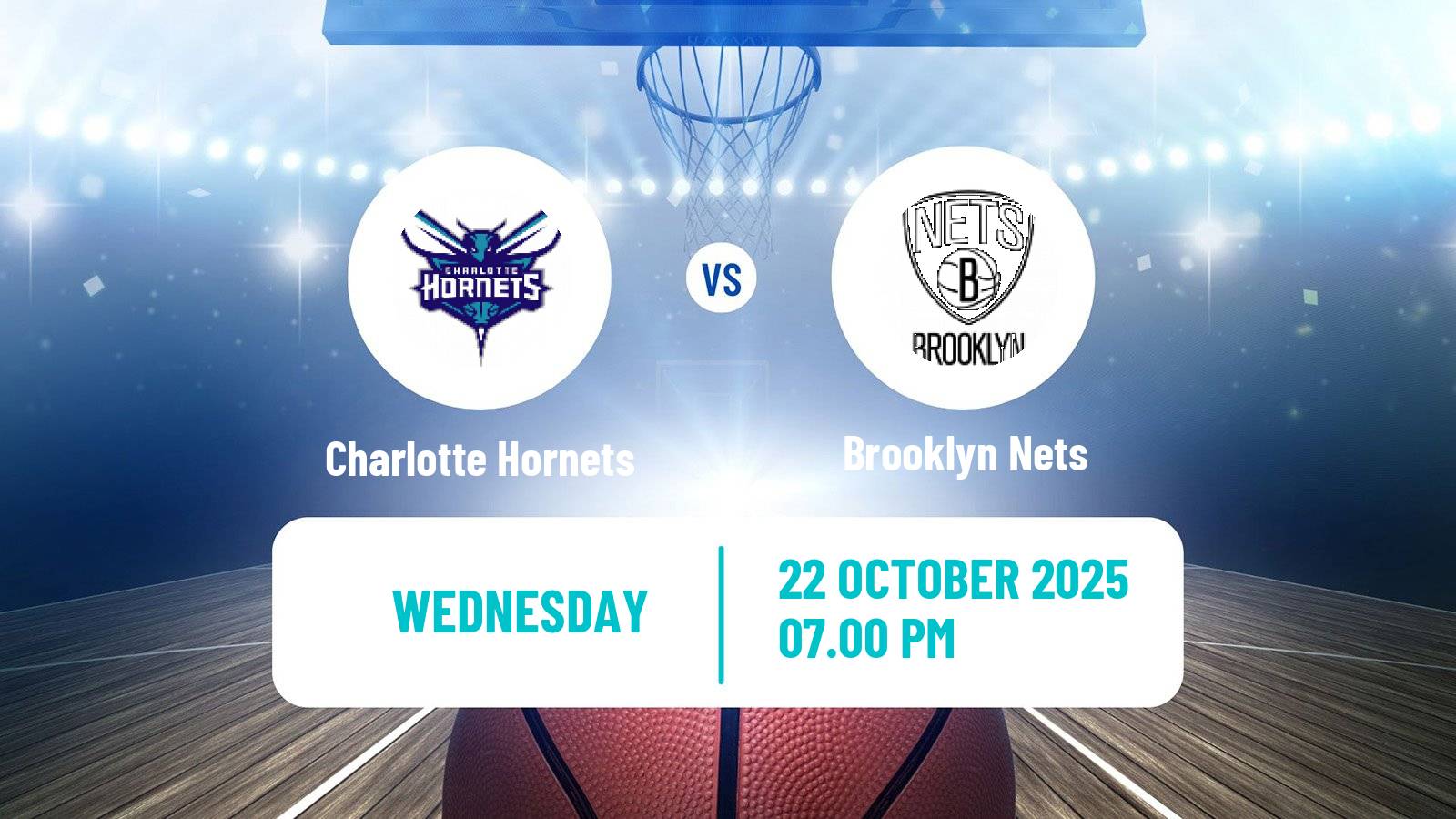 Basketball NBA Charlotte Hornets - Brooklyn Nets