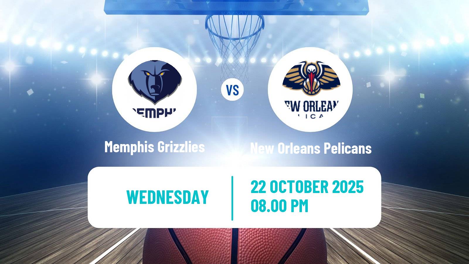 Basketball NBA Memphis Grizzlies - New Orleans Pelicans
