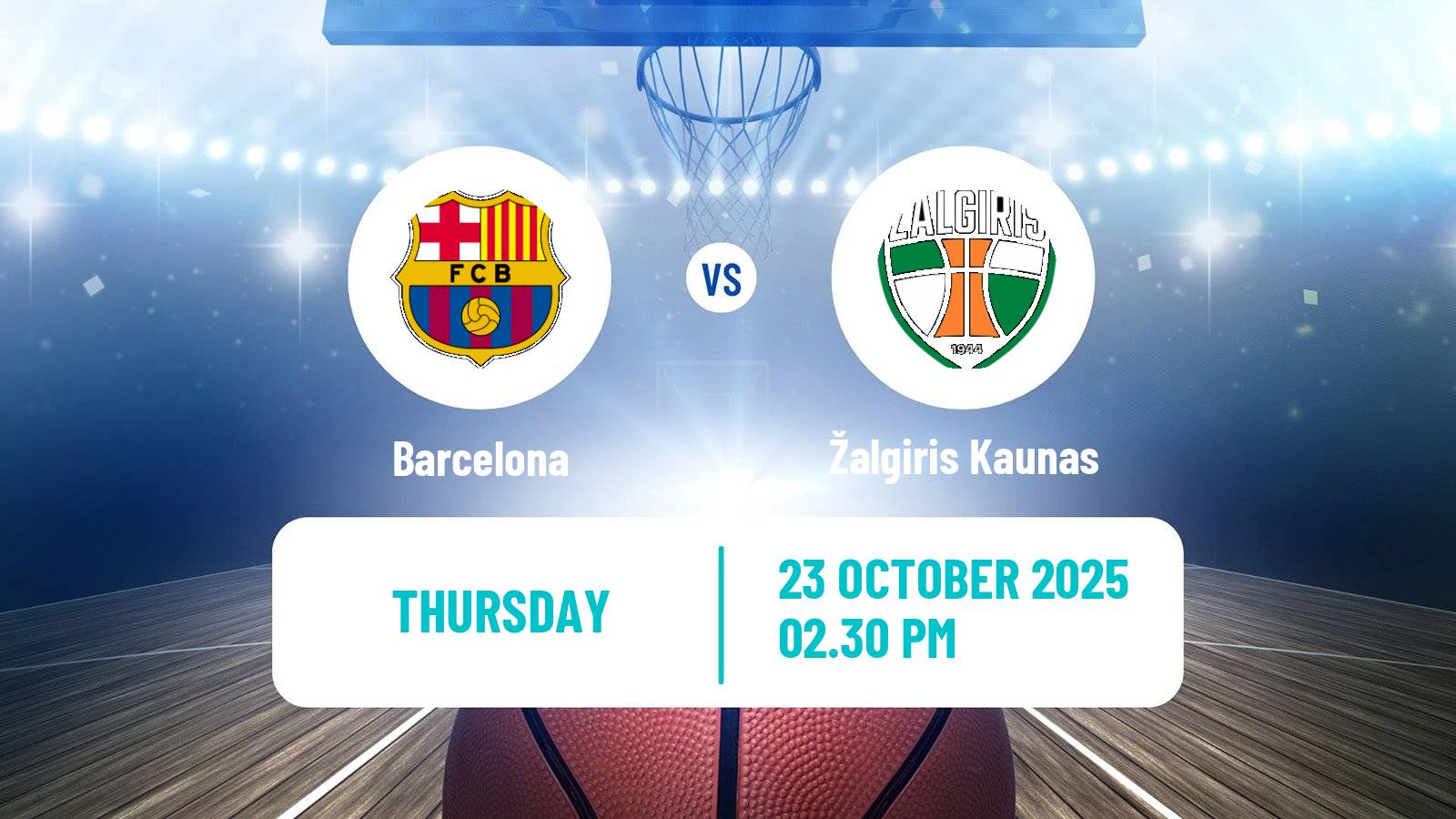 Basketball Euroleague Barcelona - Žalgiris Kaunas