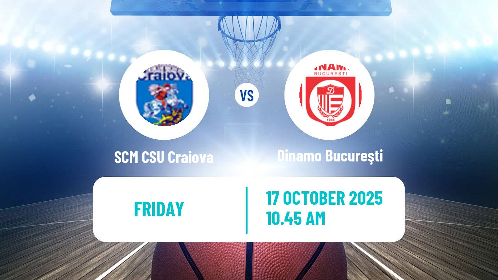 Basketball Romanian Divizia A Basketball SCM CSU Craiova - Dinamo Bucureşti