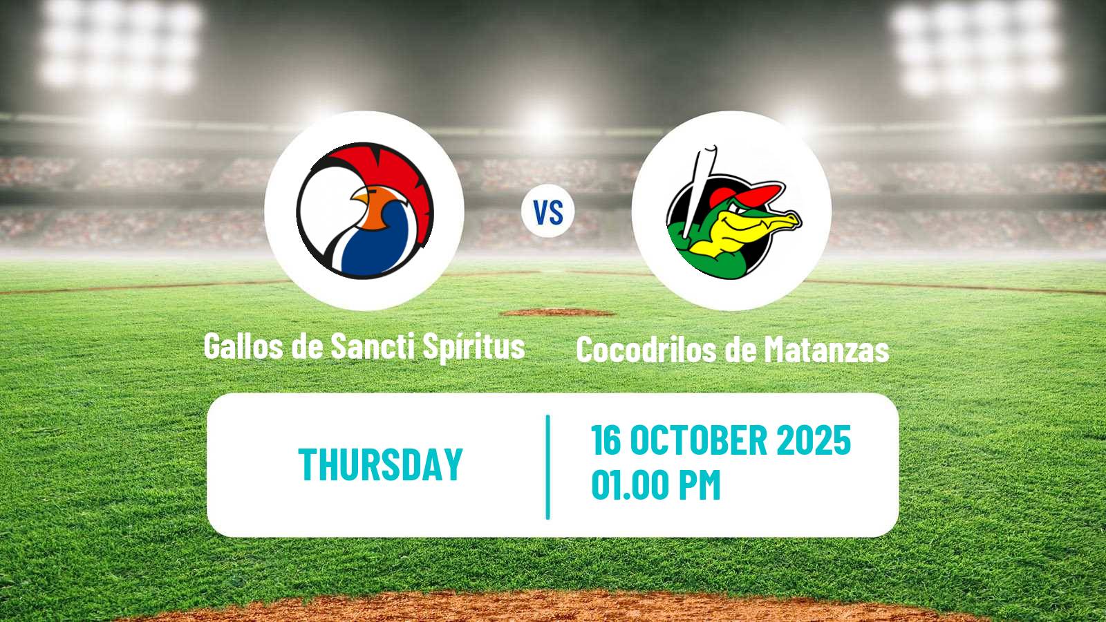 Baseball Cuba Serie Nacional Baseball Gallos de Sancti Spíritus - Cocodrilos de Matanzas