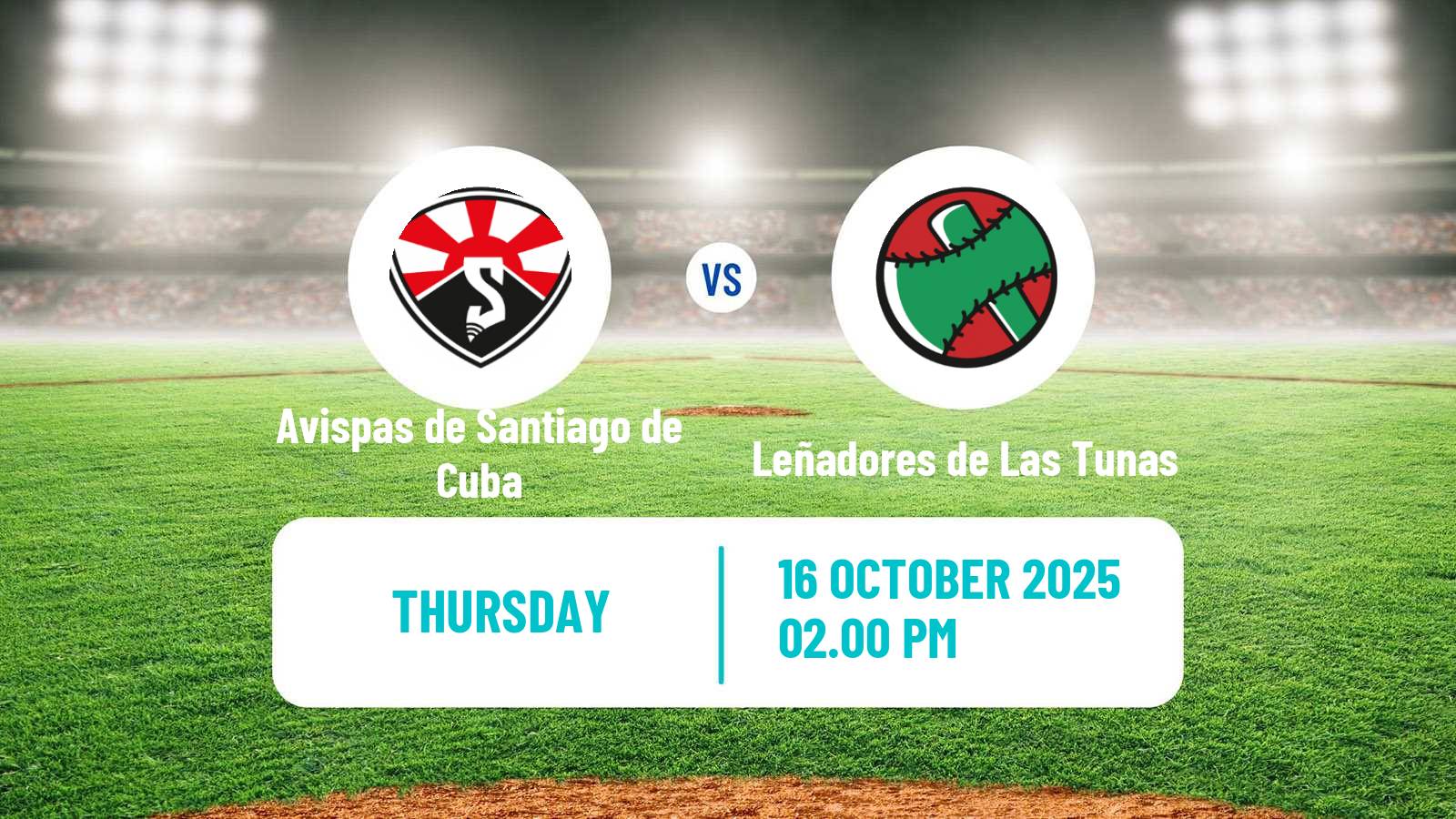 Baseball Cuba Serie Nacional Baseball Avispas de Santiago de Cuba - Leñadores de Las Tunas