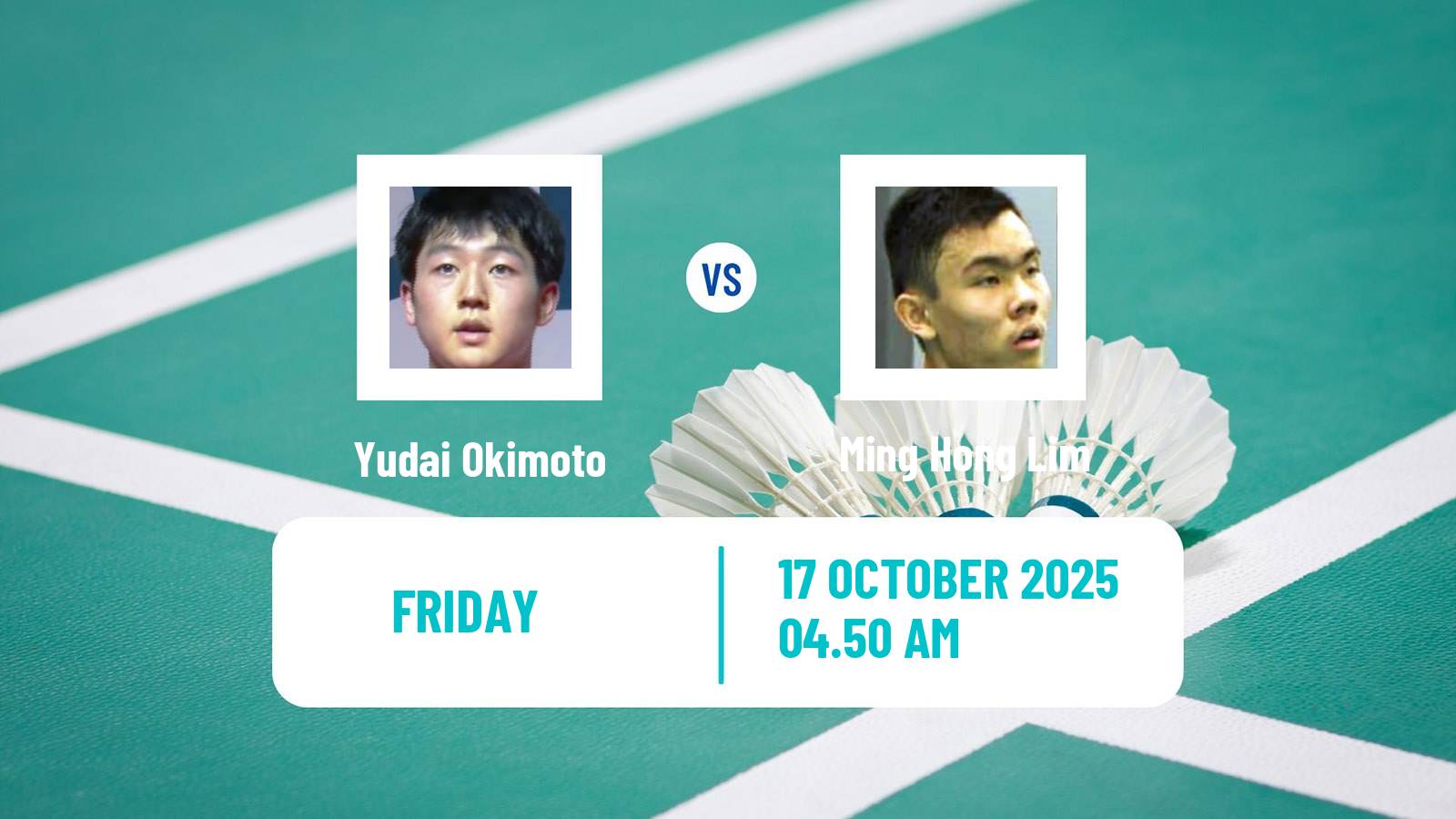 Badminton BWF World Tour Kl Masters Malaysia Super 100 Men Yudai Okimoto - Ming Hong Lim