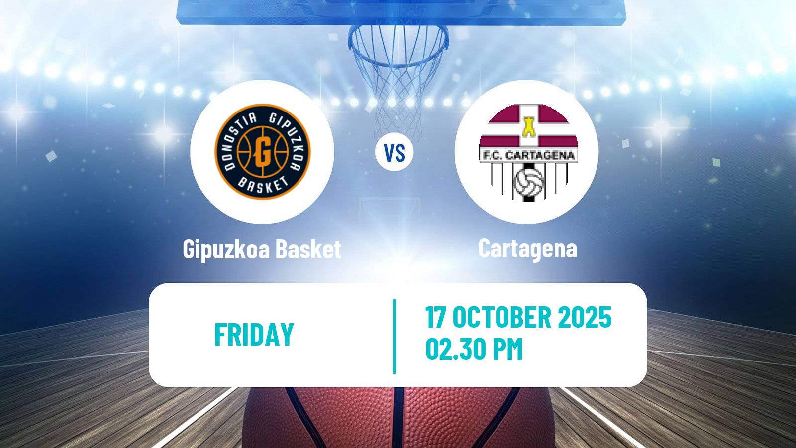 Basketball Spanish LEB Oro Gipuzkoa Basket - Cartagena